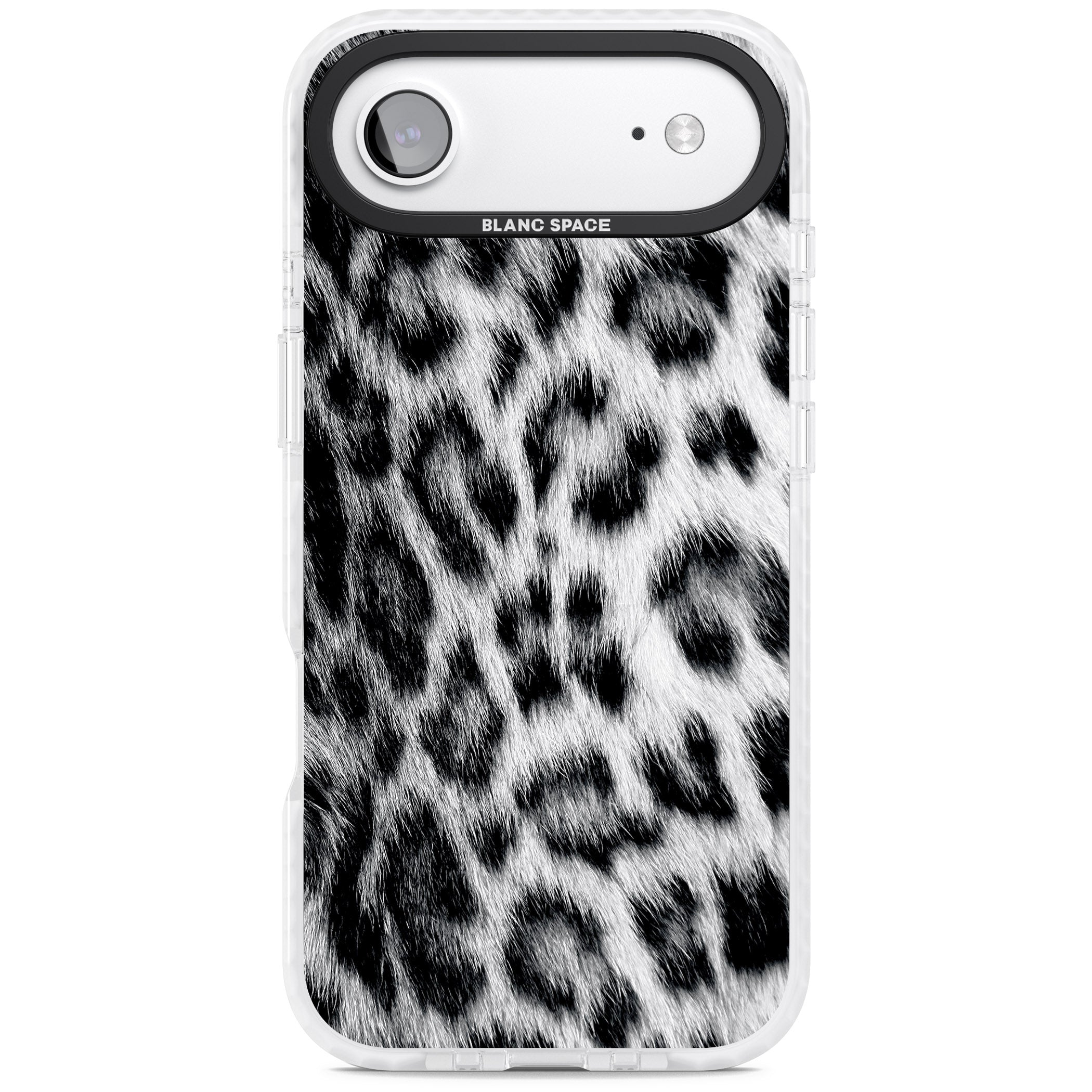Animal Fur Pattern Snow Leopard iPhone 17 Air Impact Clear Phone Case
