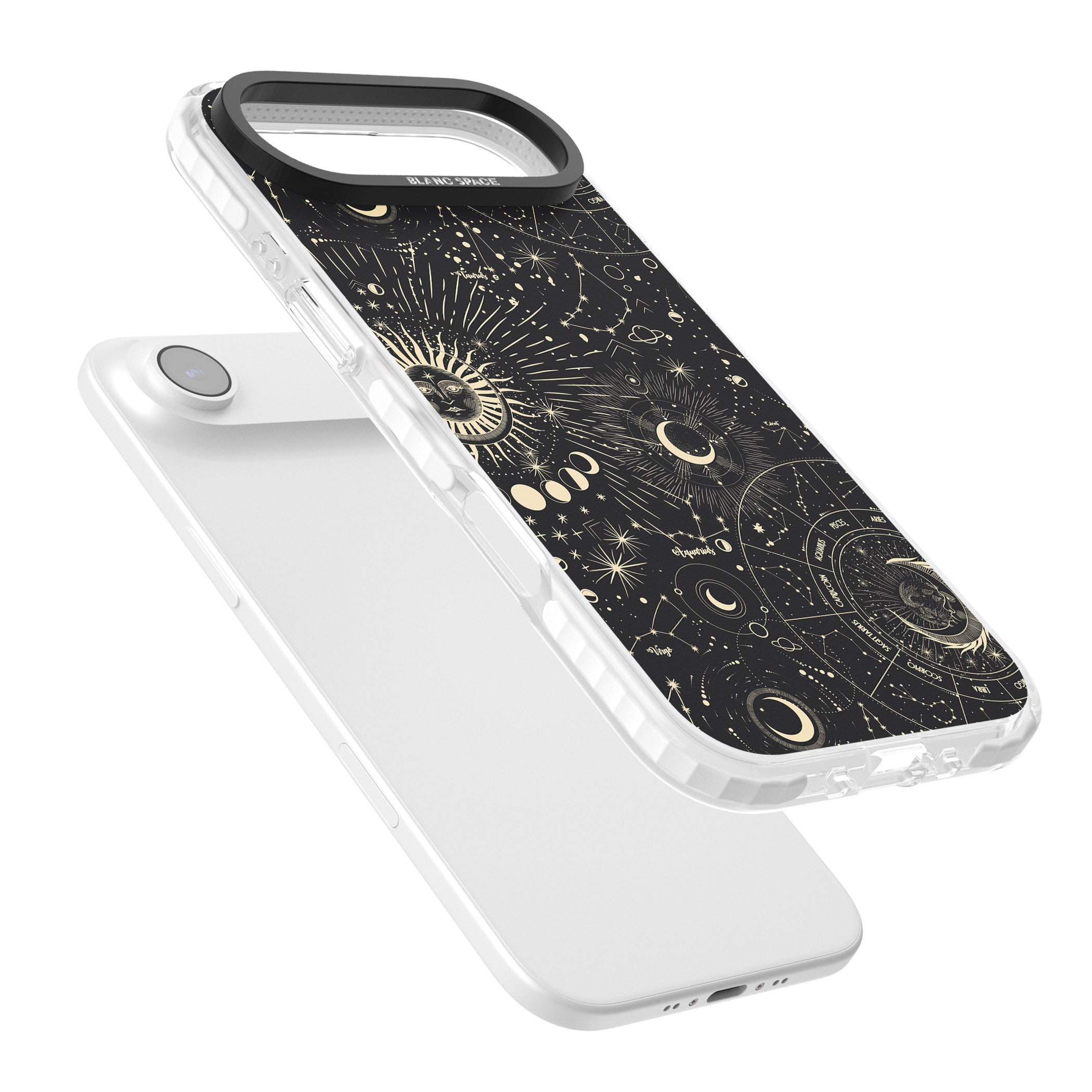 Suns & Zodiac Celestial Chart iPhone 17 Air Impact Clear Phone Case Colours