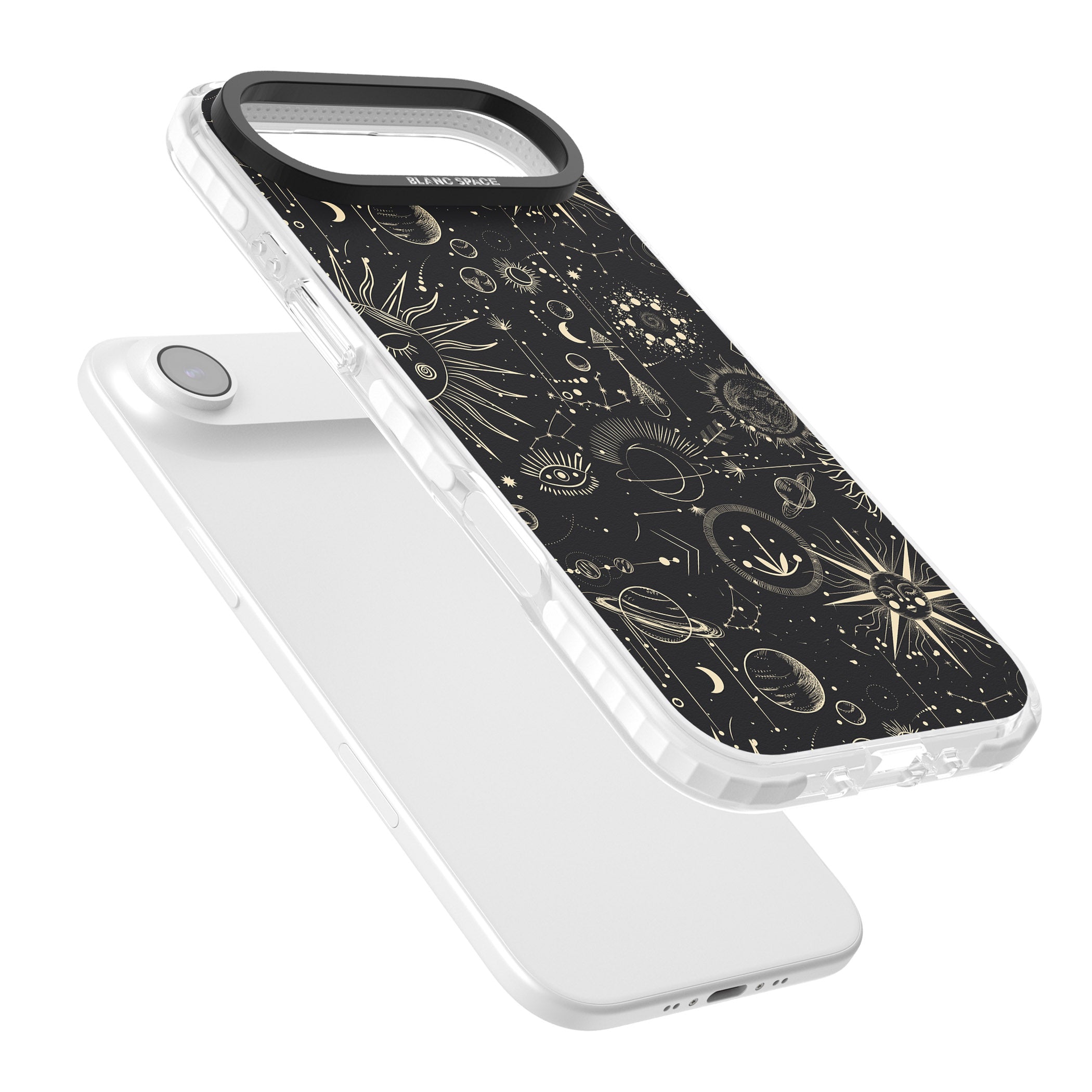 Cosmic Suns And Planets iPhone 17 Air Impact Clear Phone Case Colours