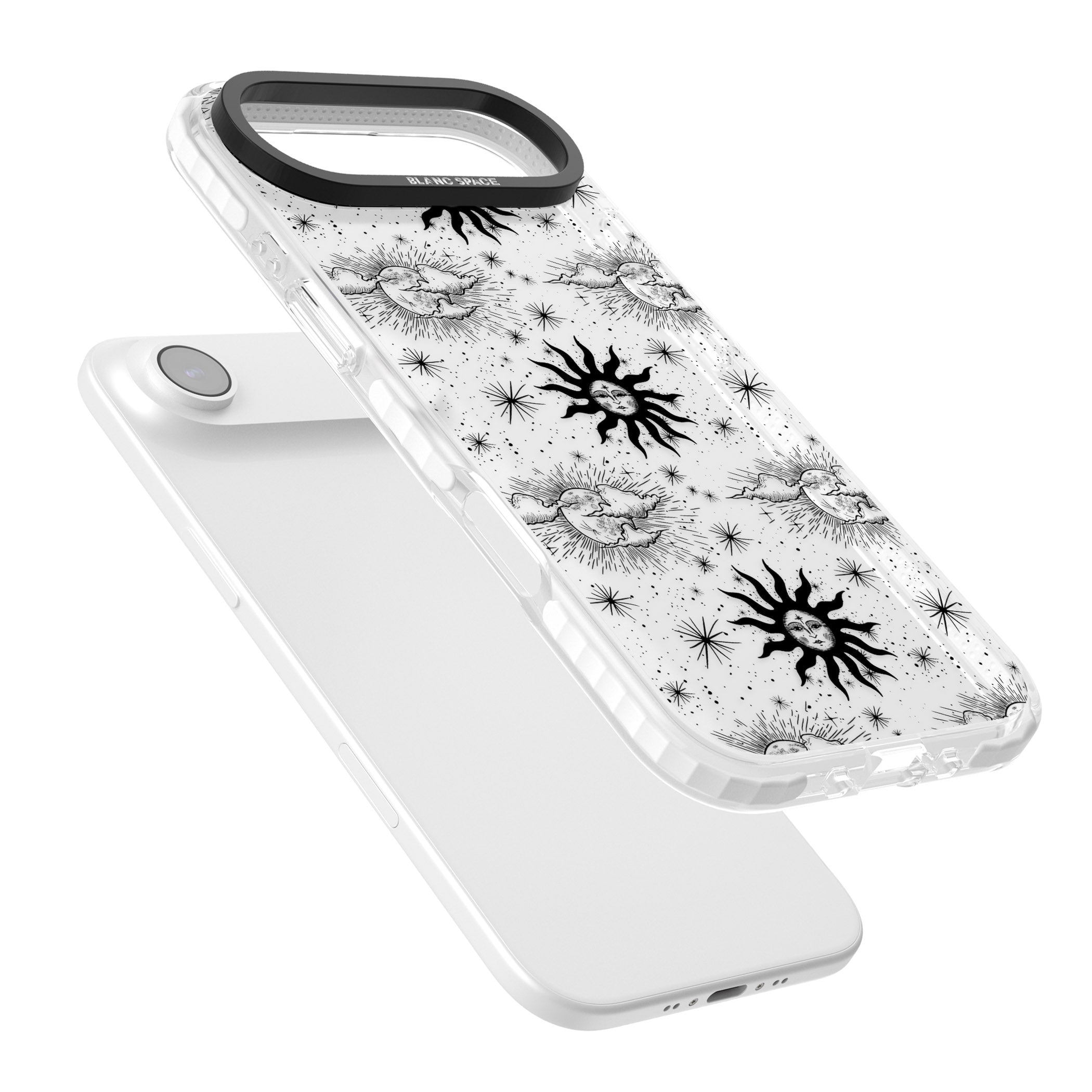 Vintage Sun & Moon iPhone 17 Air Impact Clear Phone Case Colours