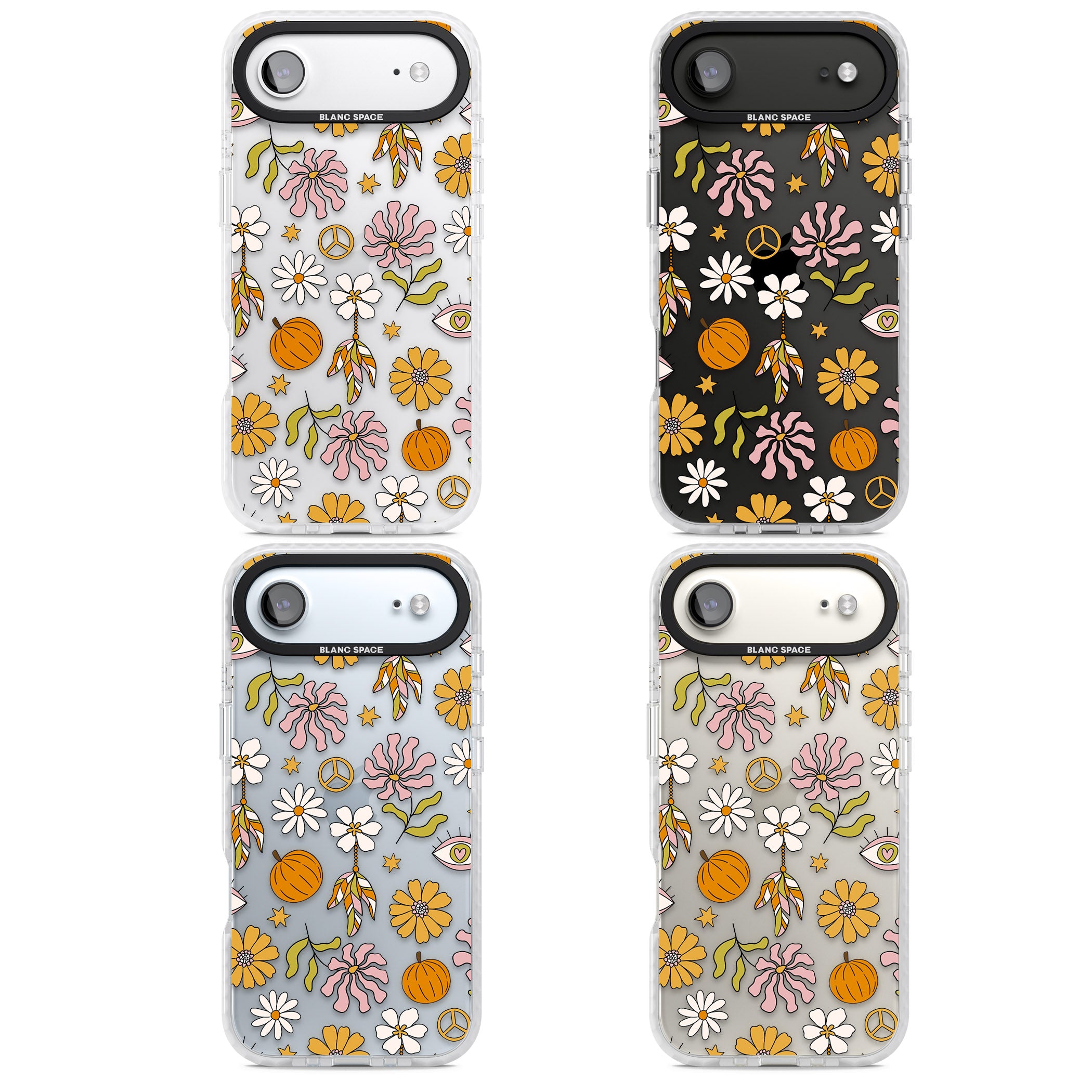 Retro Boho Fall Floral iPhone 17 Air Impact Clear Phone Case APT Impact Protection