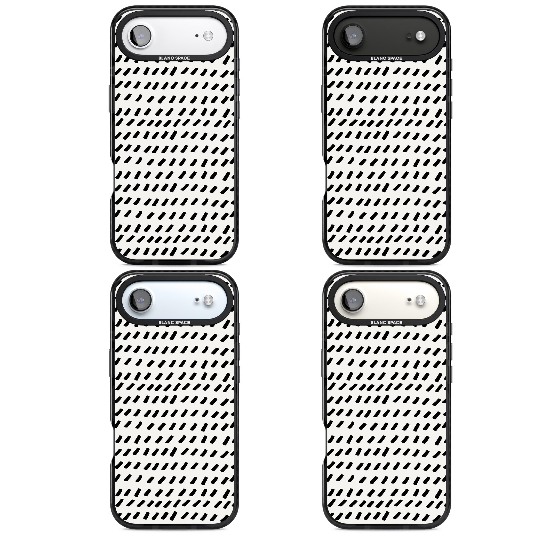 Hand Drawn Lines Pattern iPhone 17 Air Impact Black Phone Case APT Impact Protection