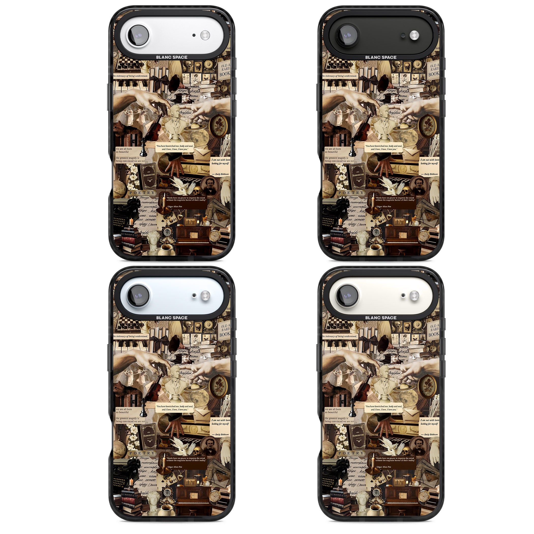Antique Collage iPhone 17 Air Impact Black Phone Case APT Impact Protection