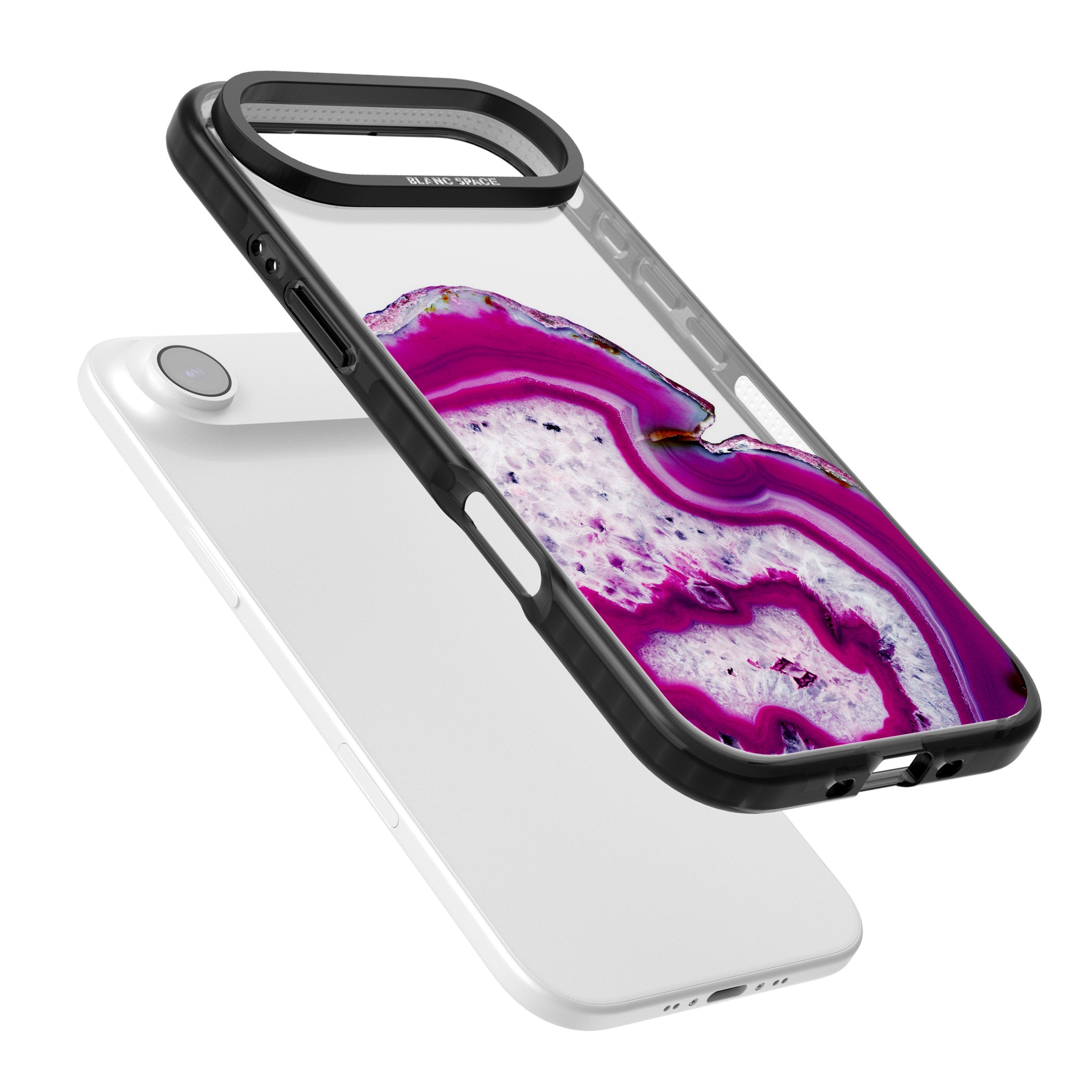 Violet Crystal Agate iPhone 17 Air Impact Black Phone Case Colours
