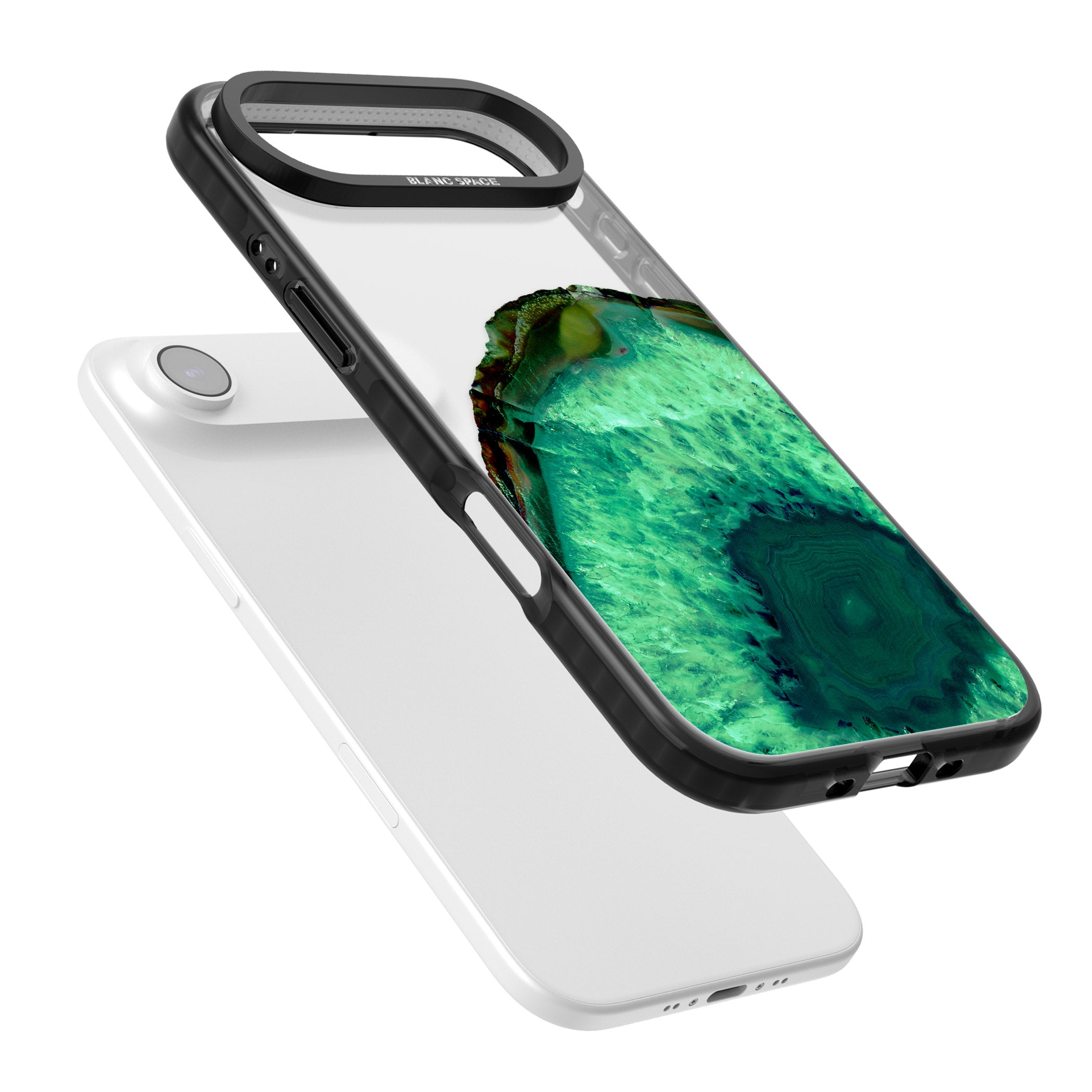 Emerald Geode iPhone 17 Air Impact Black Phone Case Colours