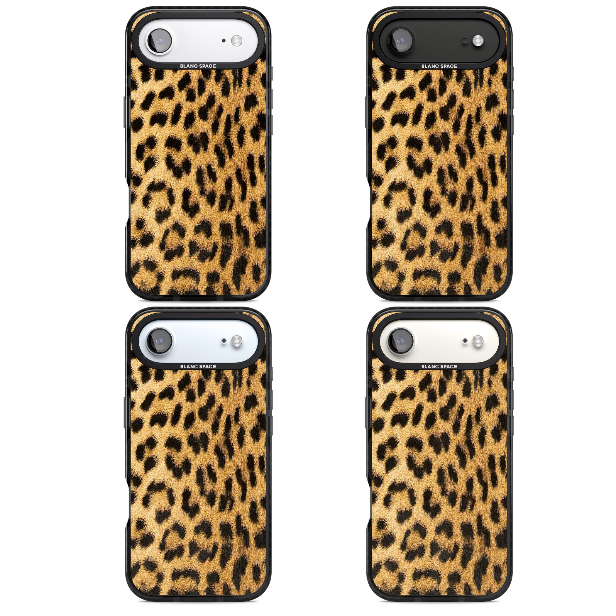 Designer Fashion Gold Leopard Print iPhone 17 Air Impact Black Phone Case APT Impact Protection
