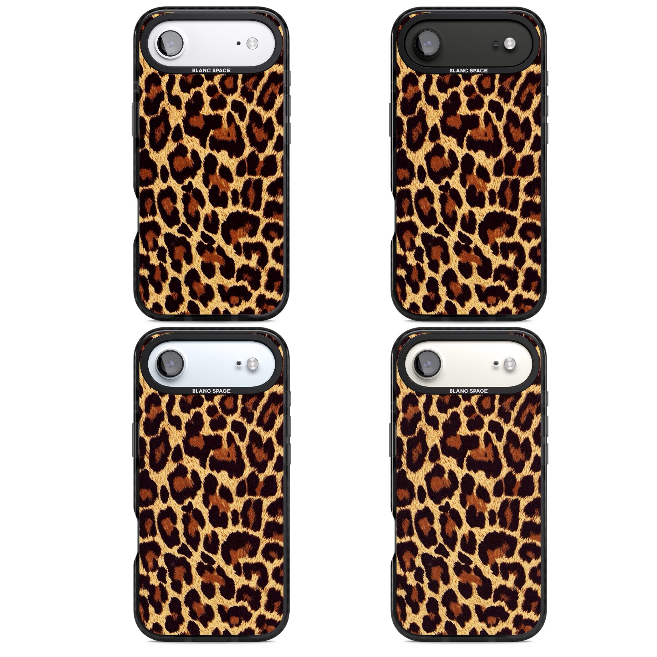 Gold Leopard Print iPhone 17 Air Impact Black Phone Case APT Impact Protection