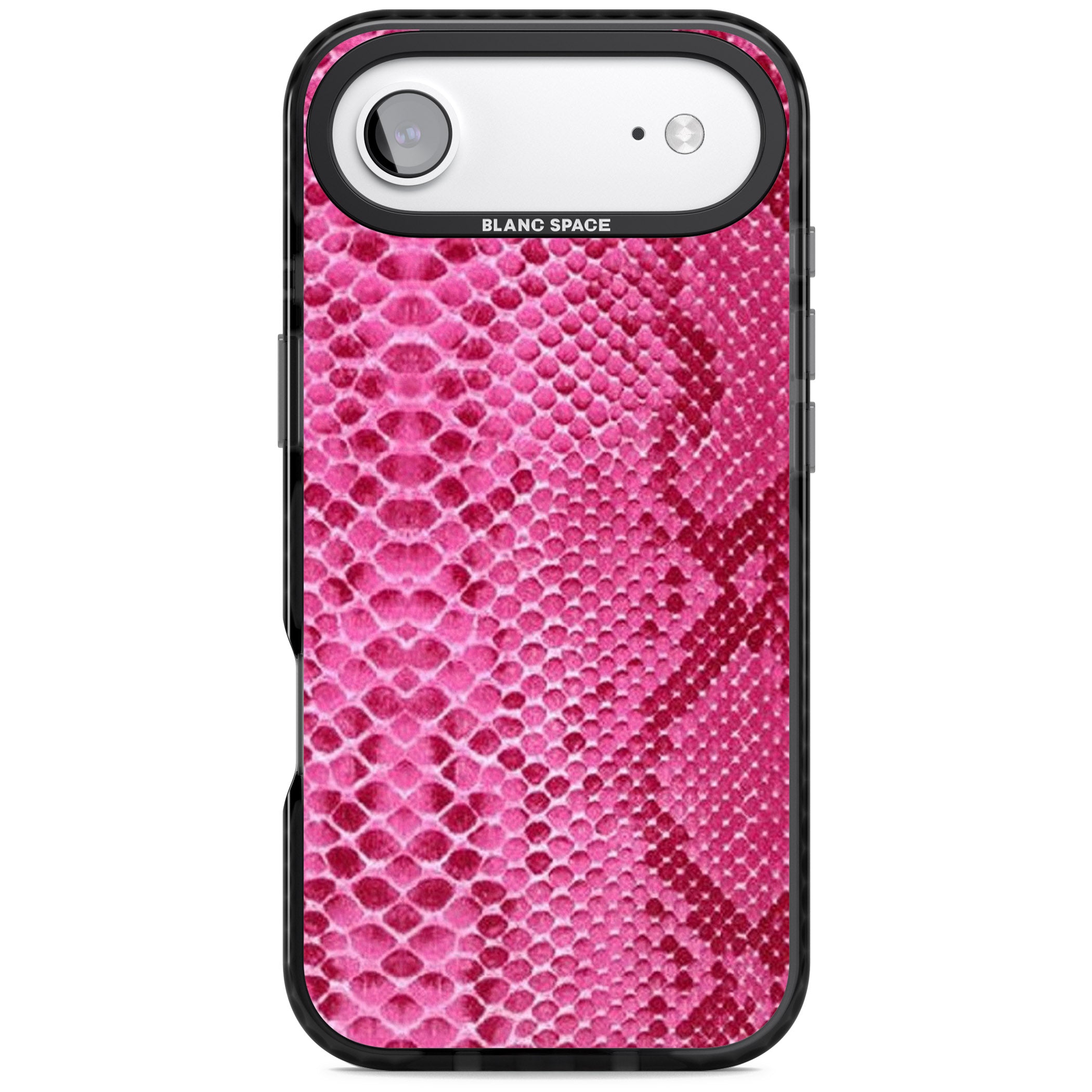 Pink Snakeskin iPhone 17 Air Impact Black Phone Case