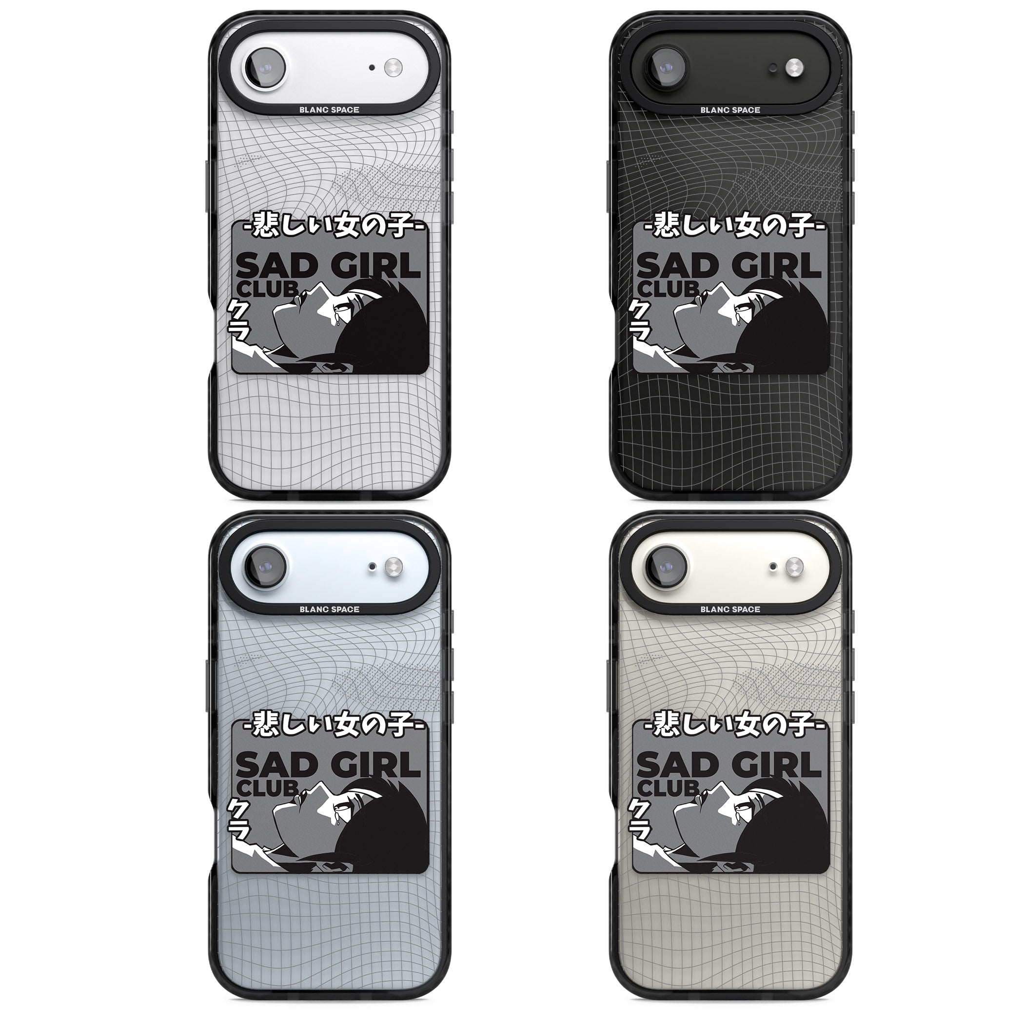 Sad Girl Club iPhone 17 Air Impact Black Phone Case APT Impact Protection