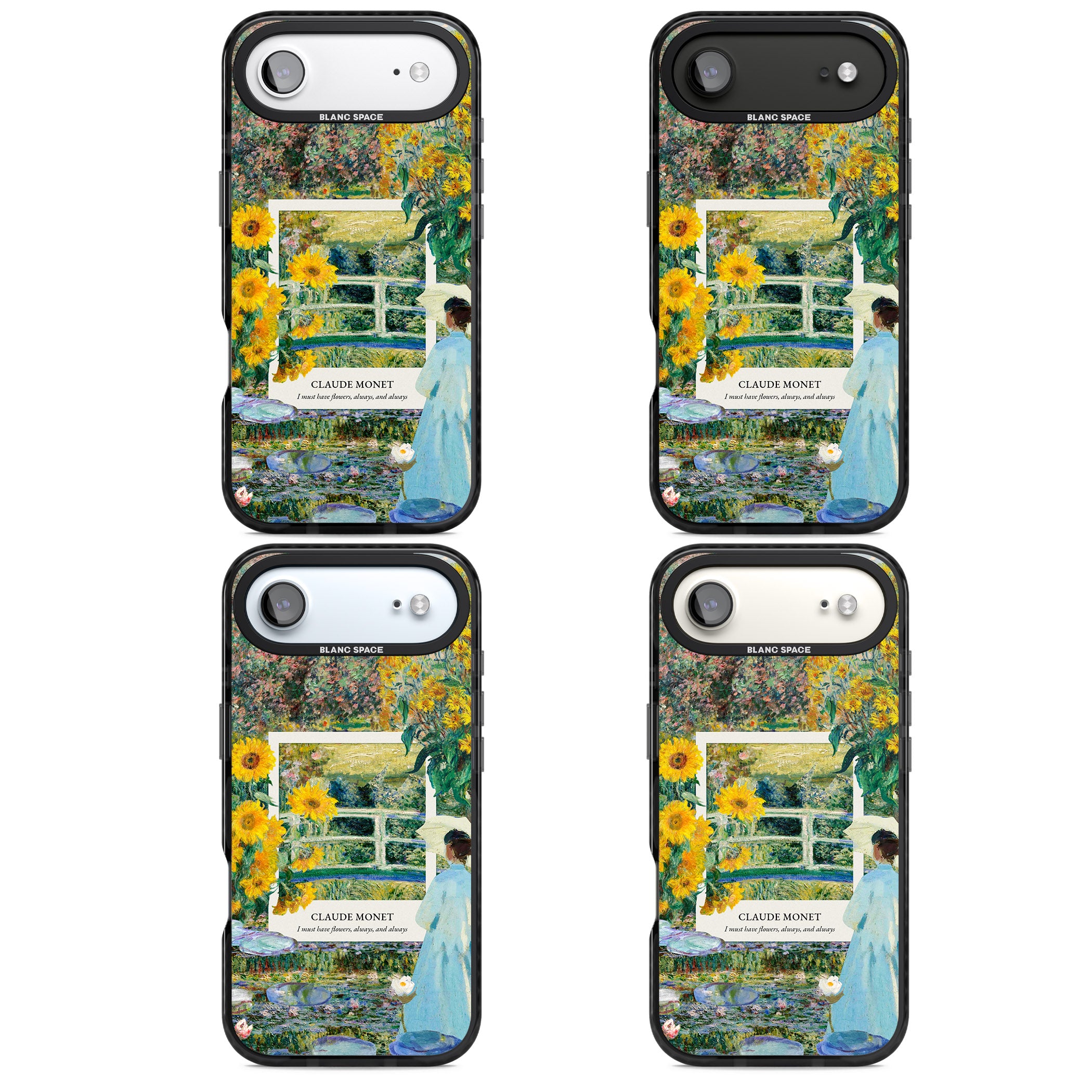 Monet Garden Bridge iPhone 17 Air Impact Black Phone Case APT Impact Protection