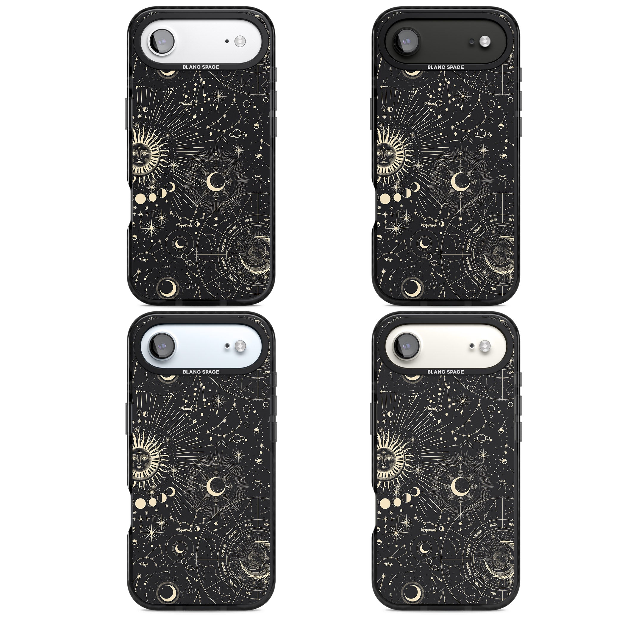 Suns & Zodiac Celestial Chart iPhone 17 Air Impact Black Phone Case APT Impact Protection