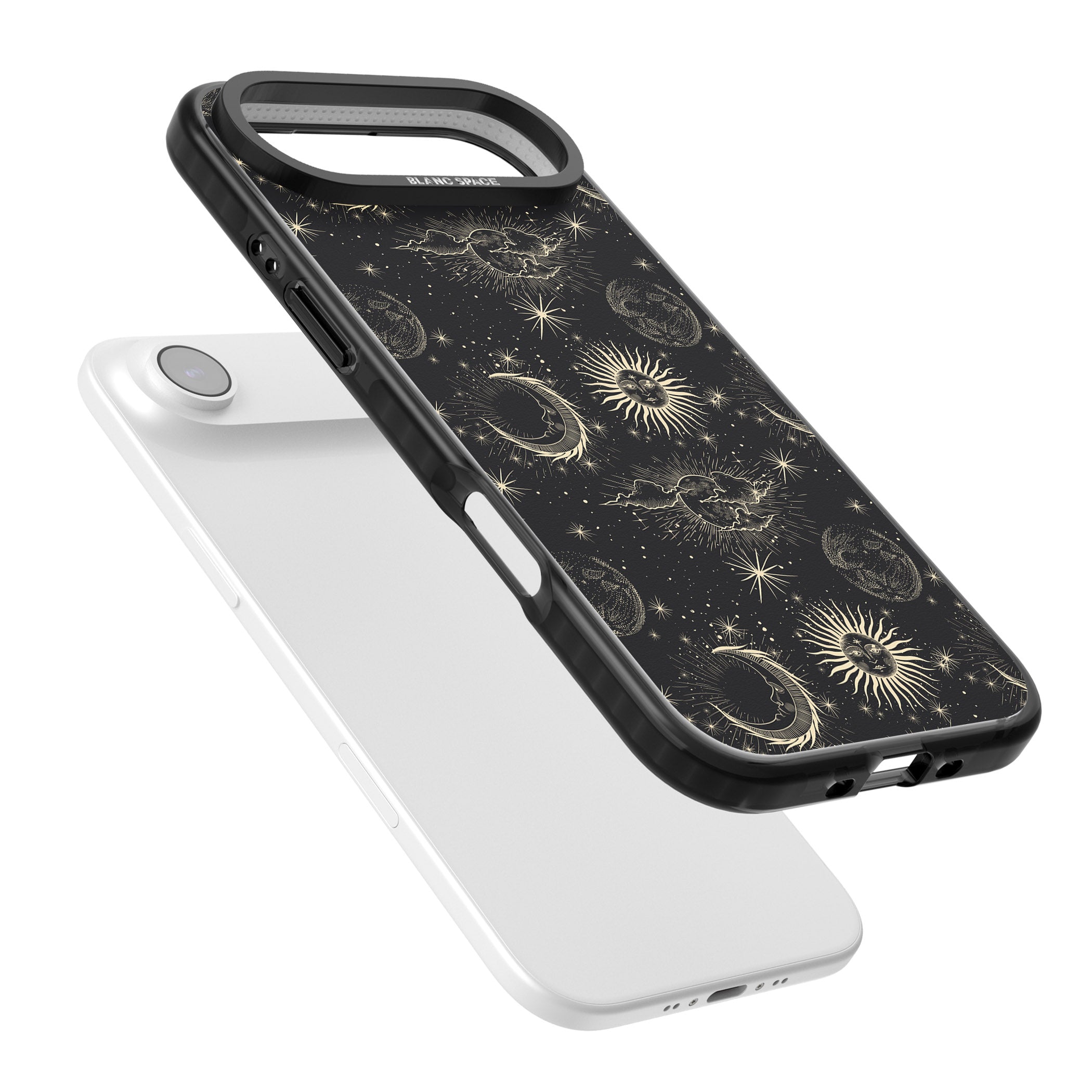 Suns & Moons Celestial Night iPhone 17 Air Impact Black Phone Case Colours