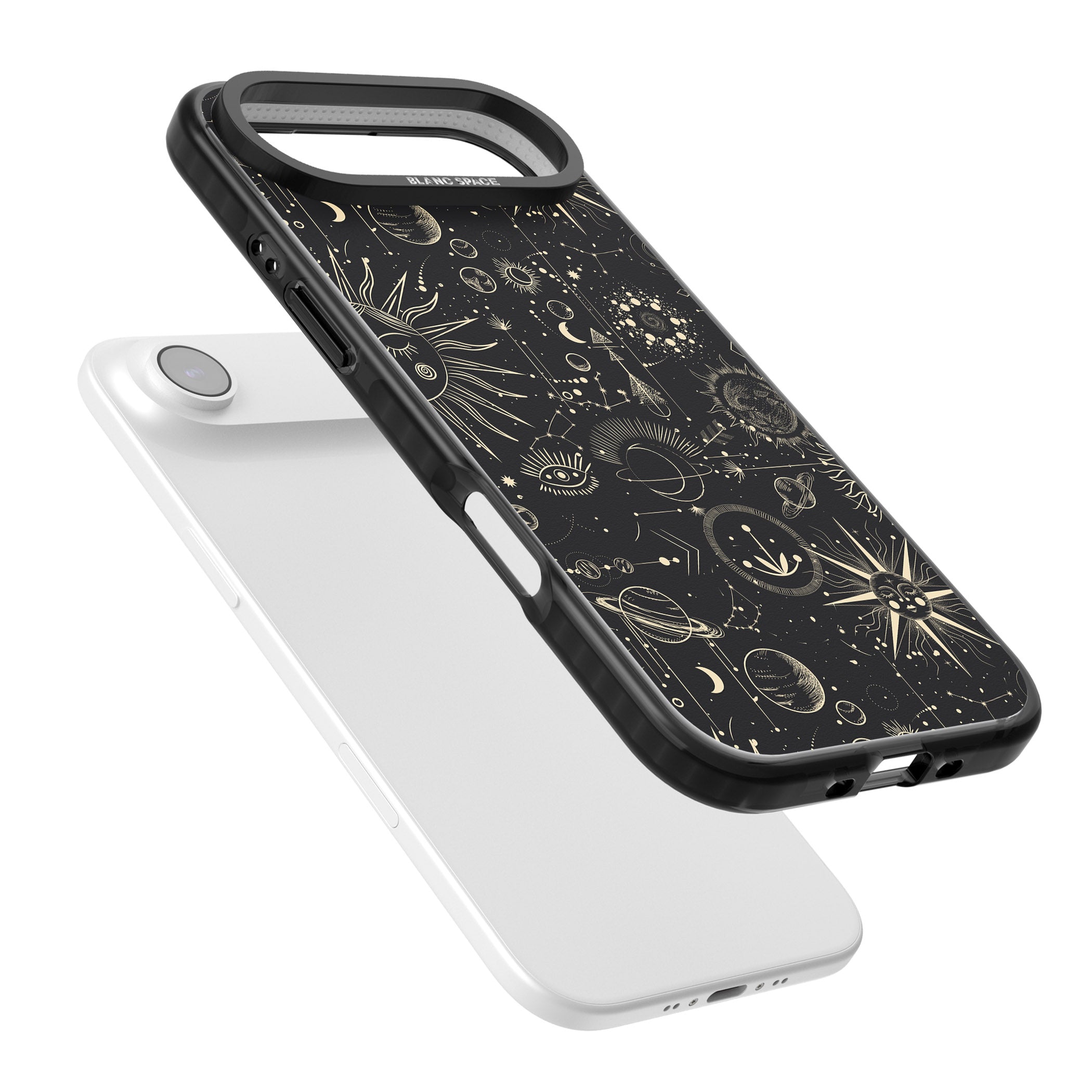 Cosmic Suns And Planets iPhone 17 Air Impact Black Phone Case Colours