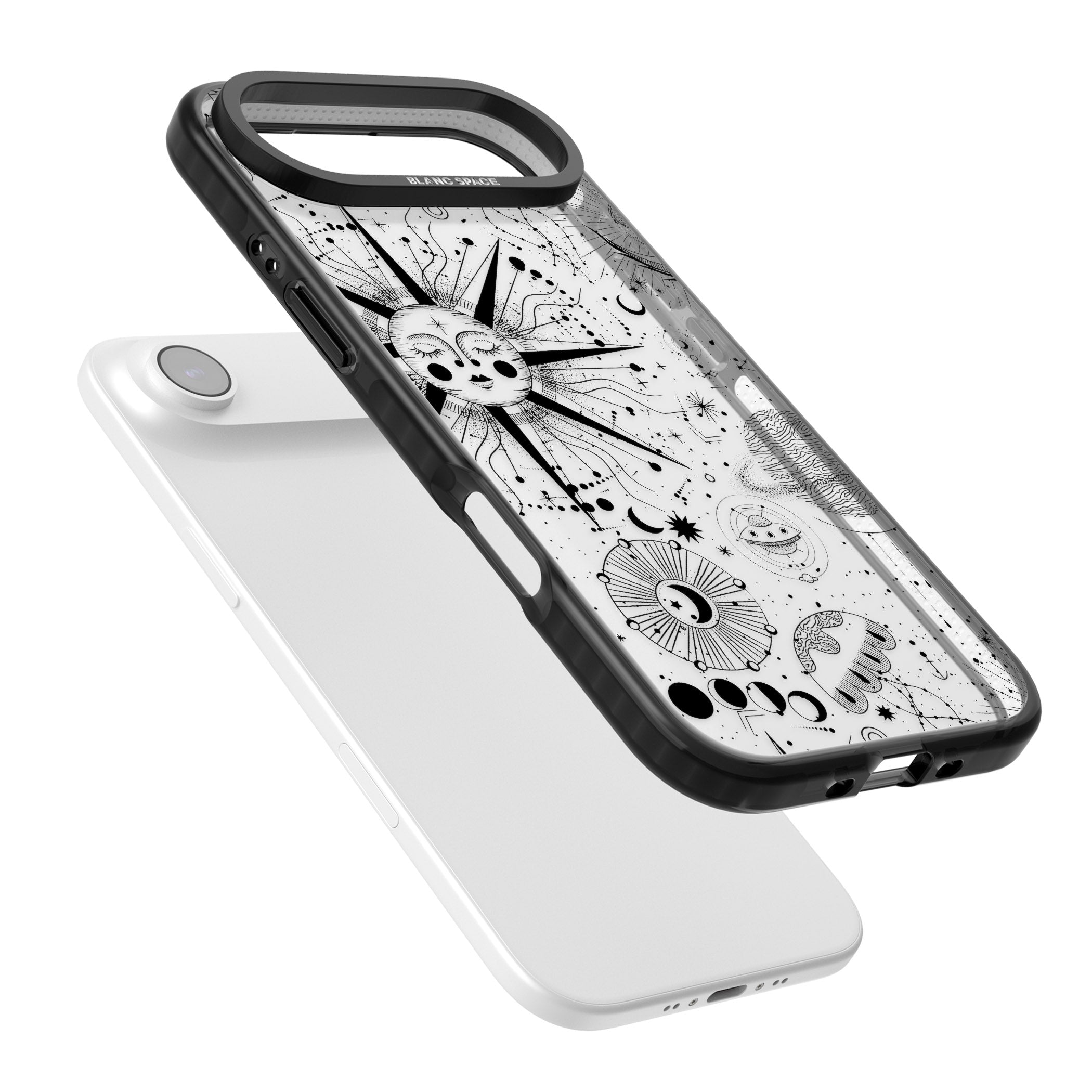 Cosmic Sun Zodiac iPhone 17 Air Impact Black Phone Case Colours