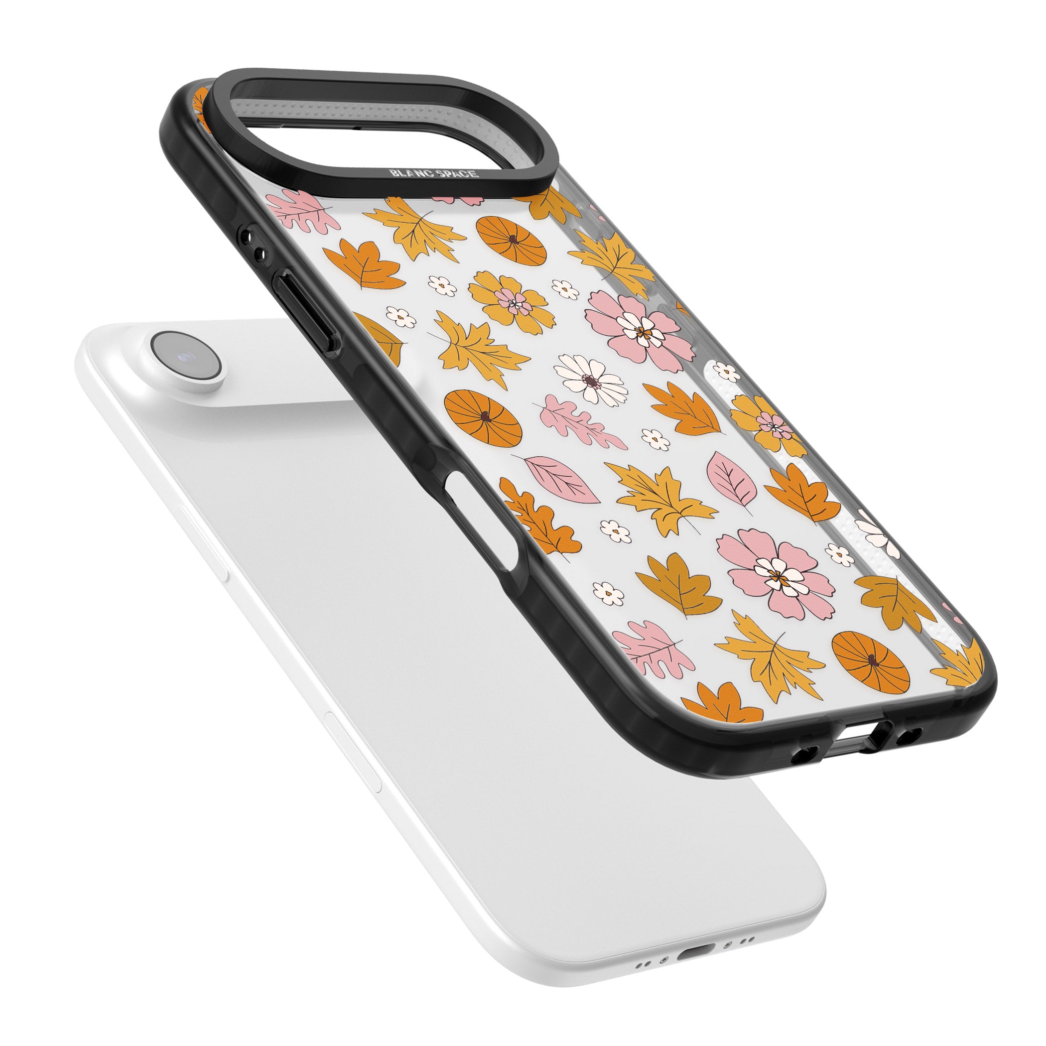 Autumn Leaves And Flowers iPhone 17 Air Impact Black Phone Case Colours