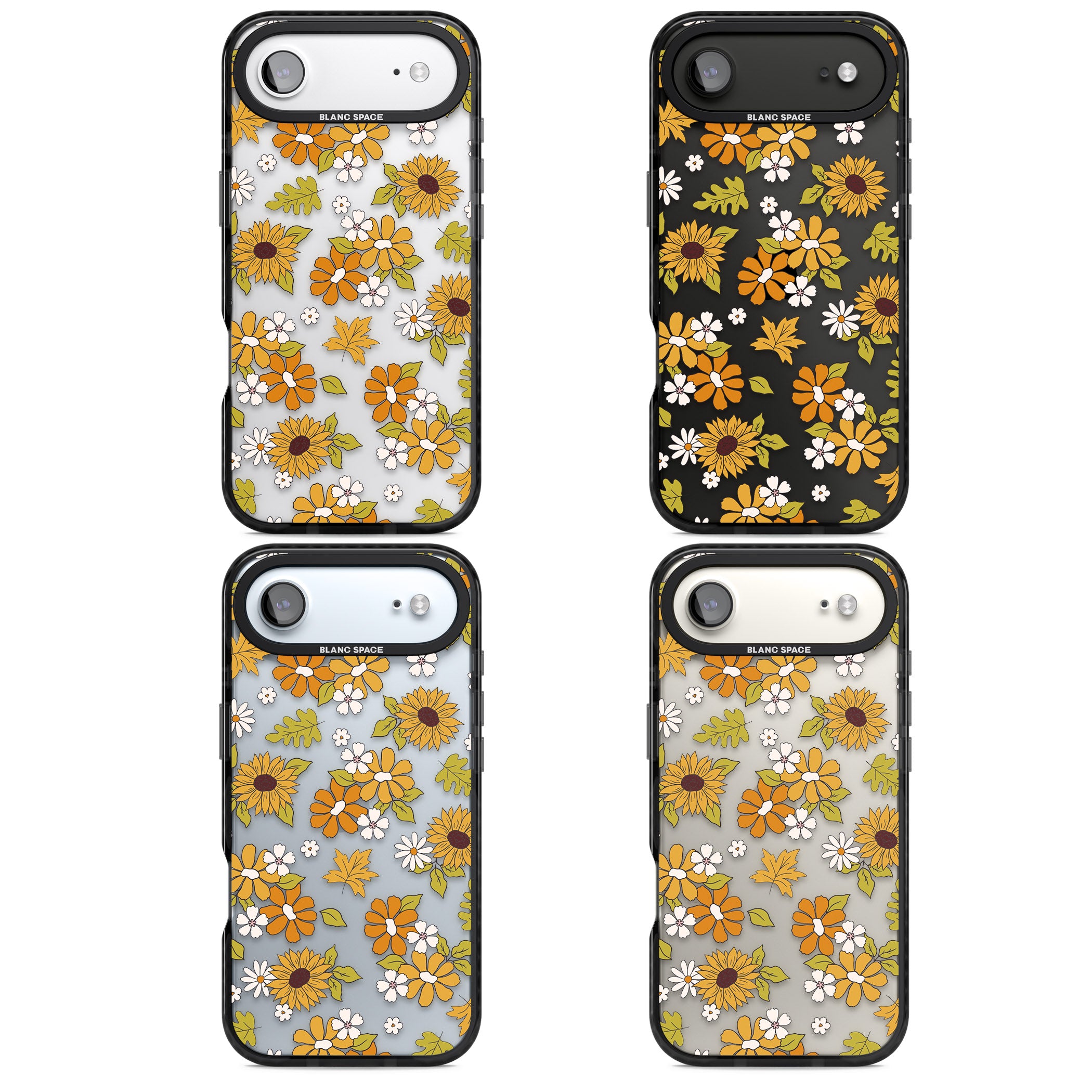 Boho Sunflowers iPhone 17 Air Impact Black Phone Case APT Impact Protection