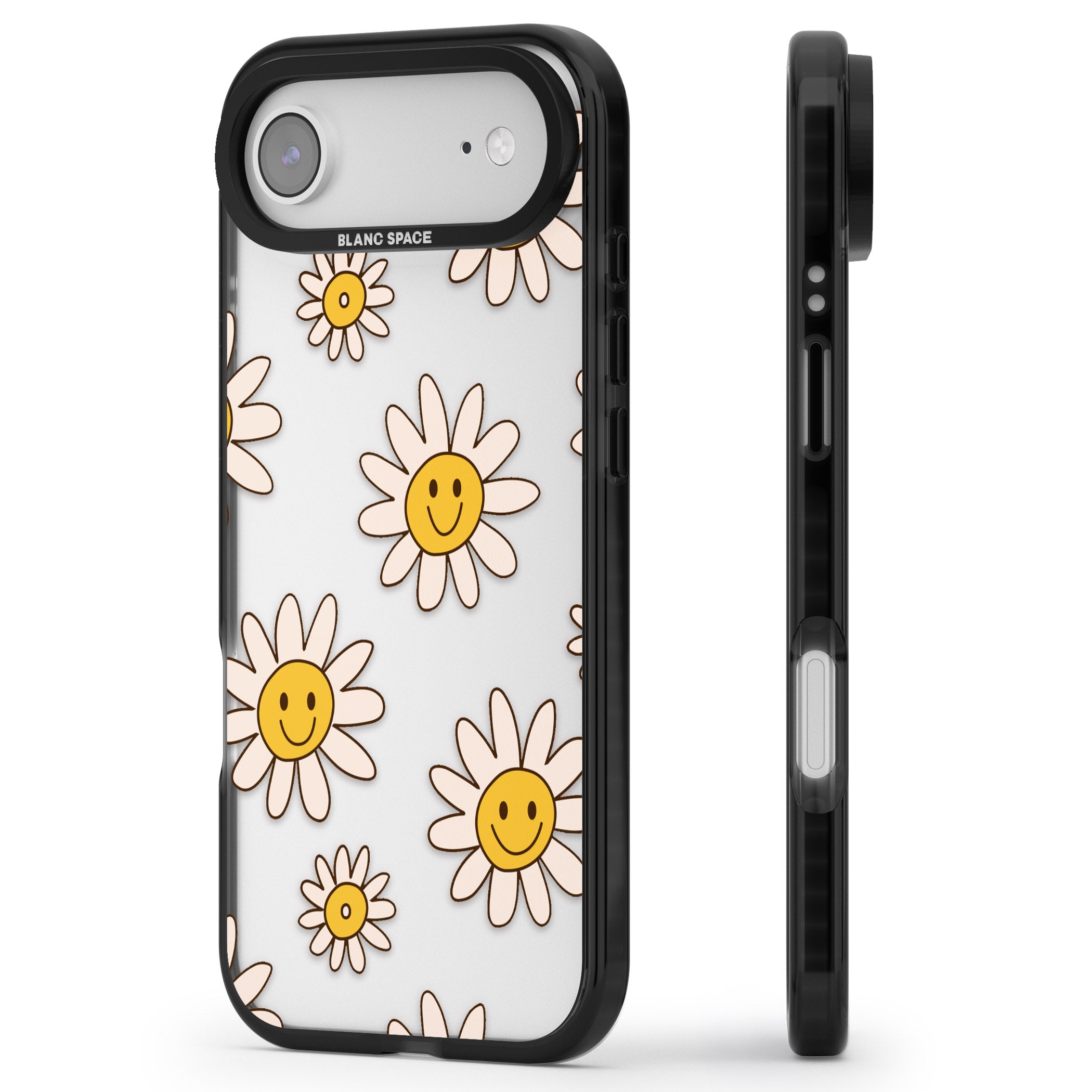 Daisy Faces iPhone 17 Air Impact Black Phone Case Side Profile