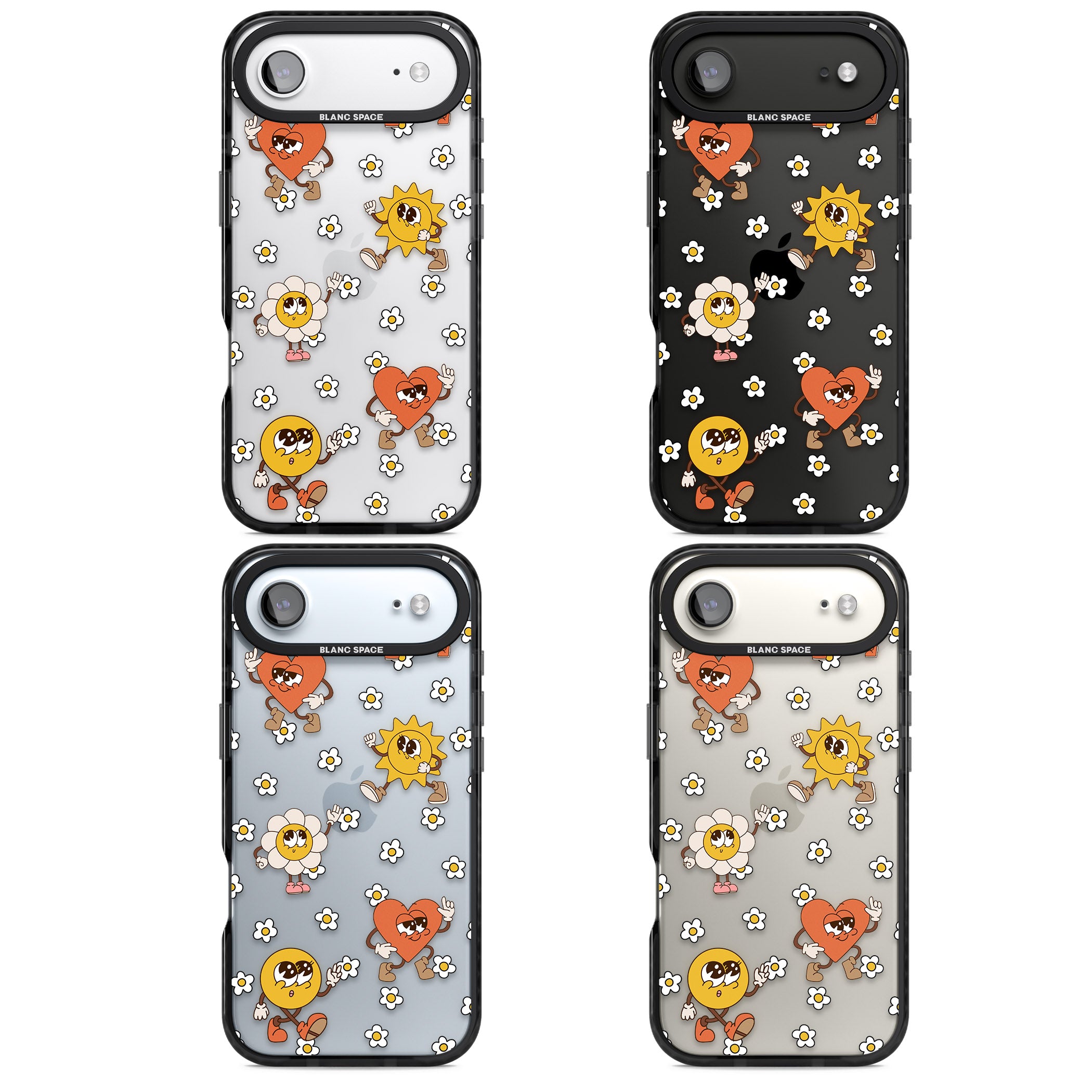 Daisies & Friends iPhone 17 Air Impact Black Phone Case APT Impact Protection