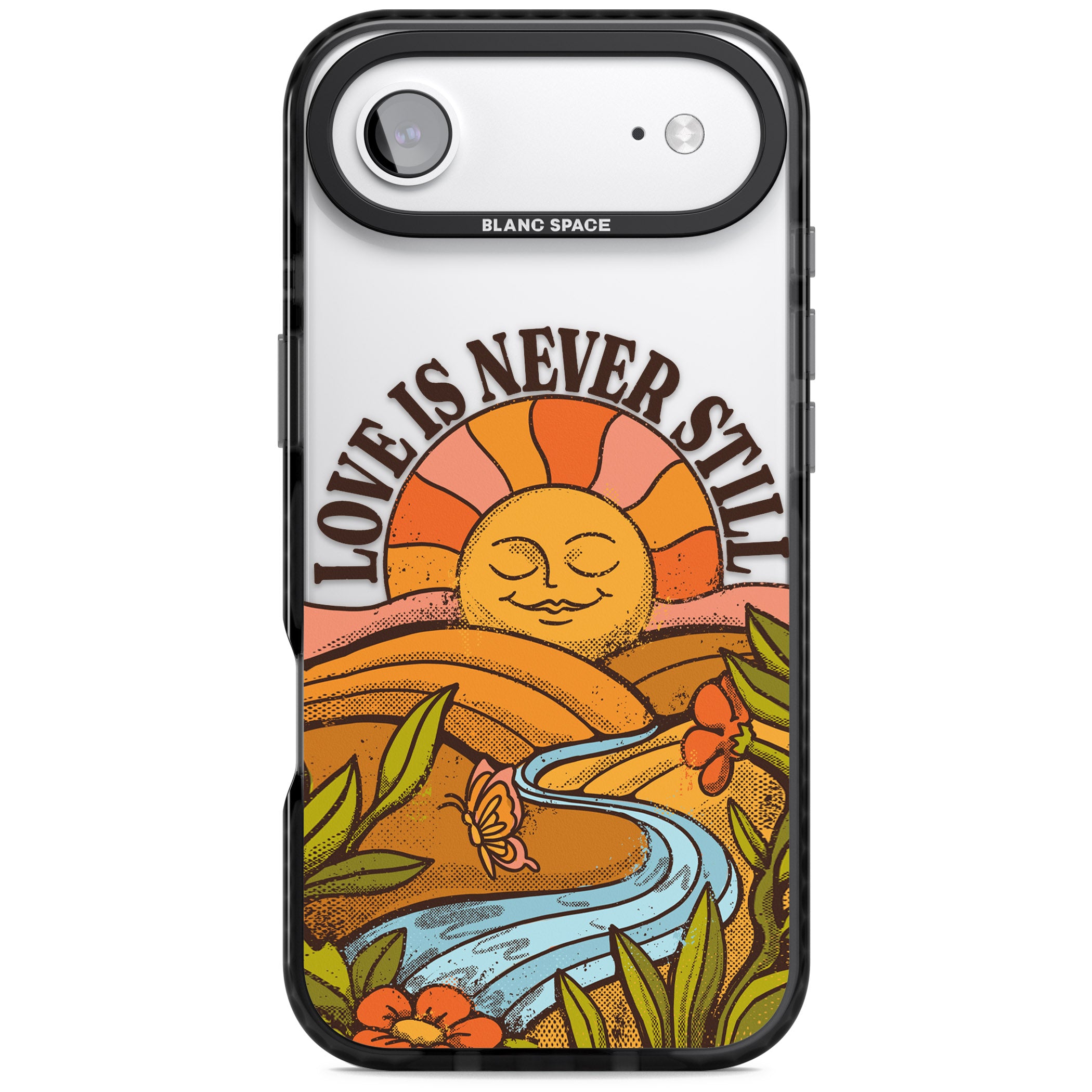 Love Is Never Still iPhone 17 Air Impact Black Phone Case
