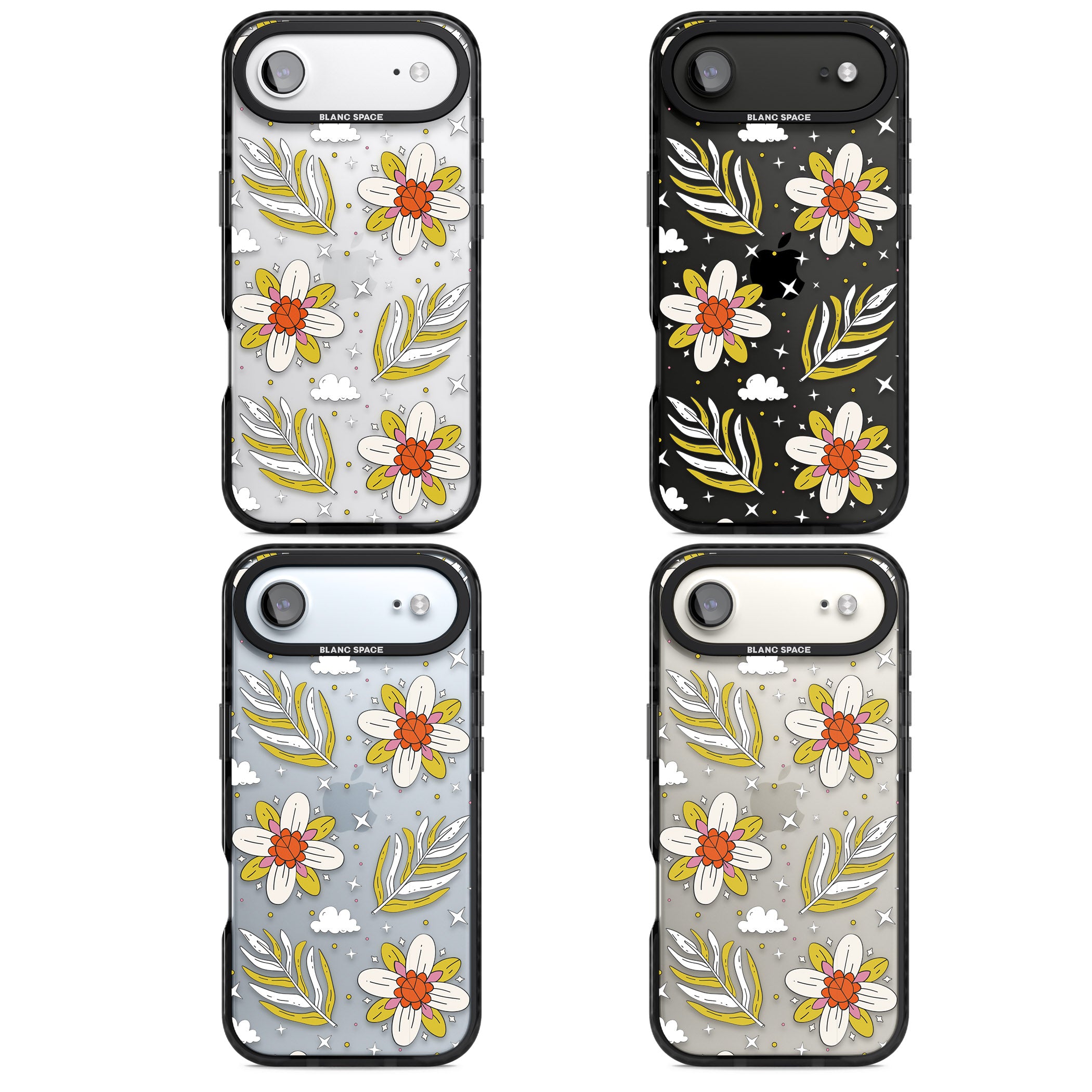 Boho Celestial Floral Dream iPhone 17 Air Impact Black Phone Case APT Impact Protection