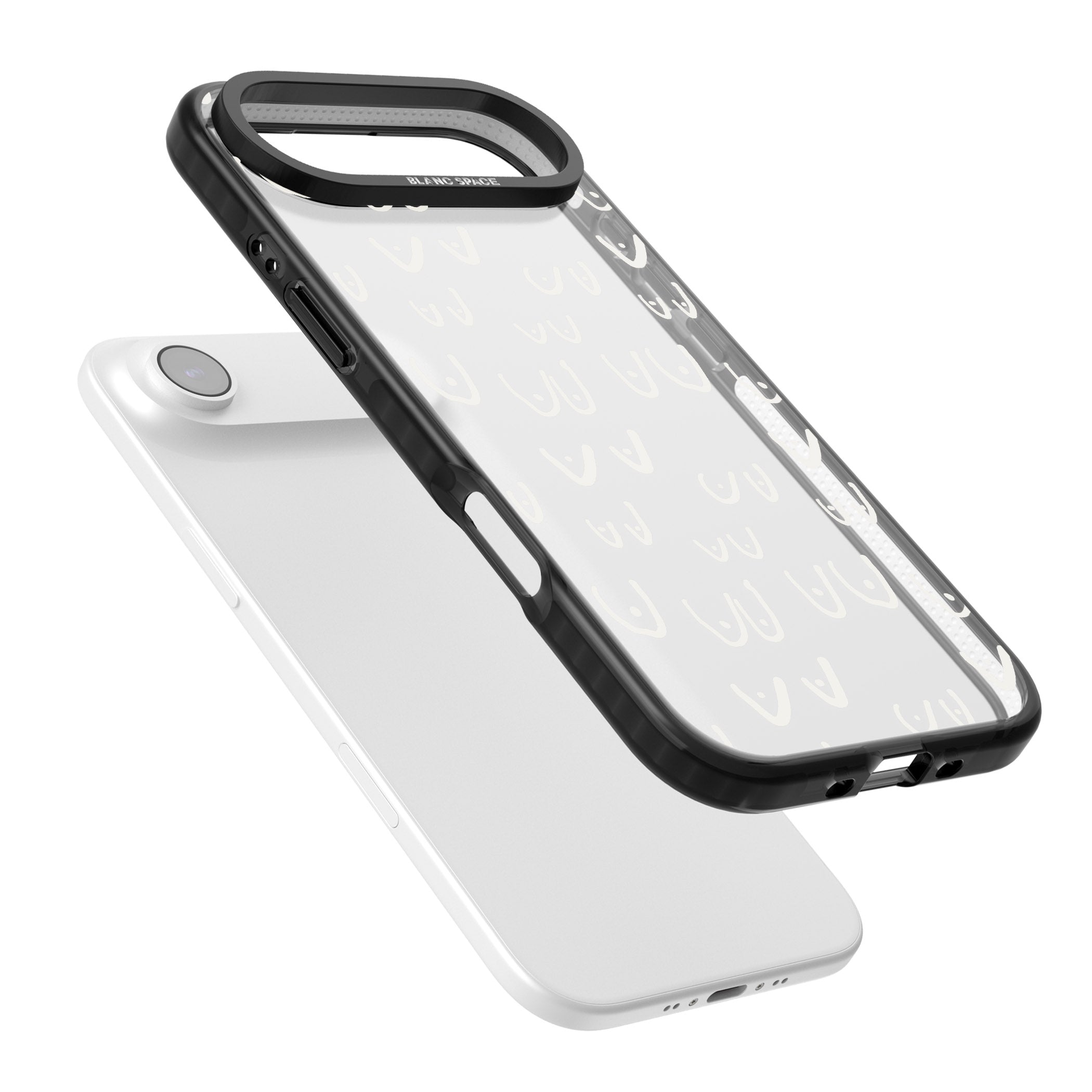 Boob Pattern (White) iPhone 17 Air Impact Black Phone Case Colours