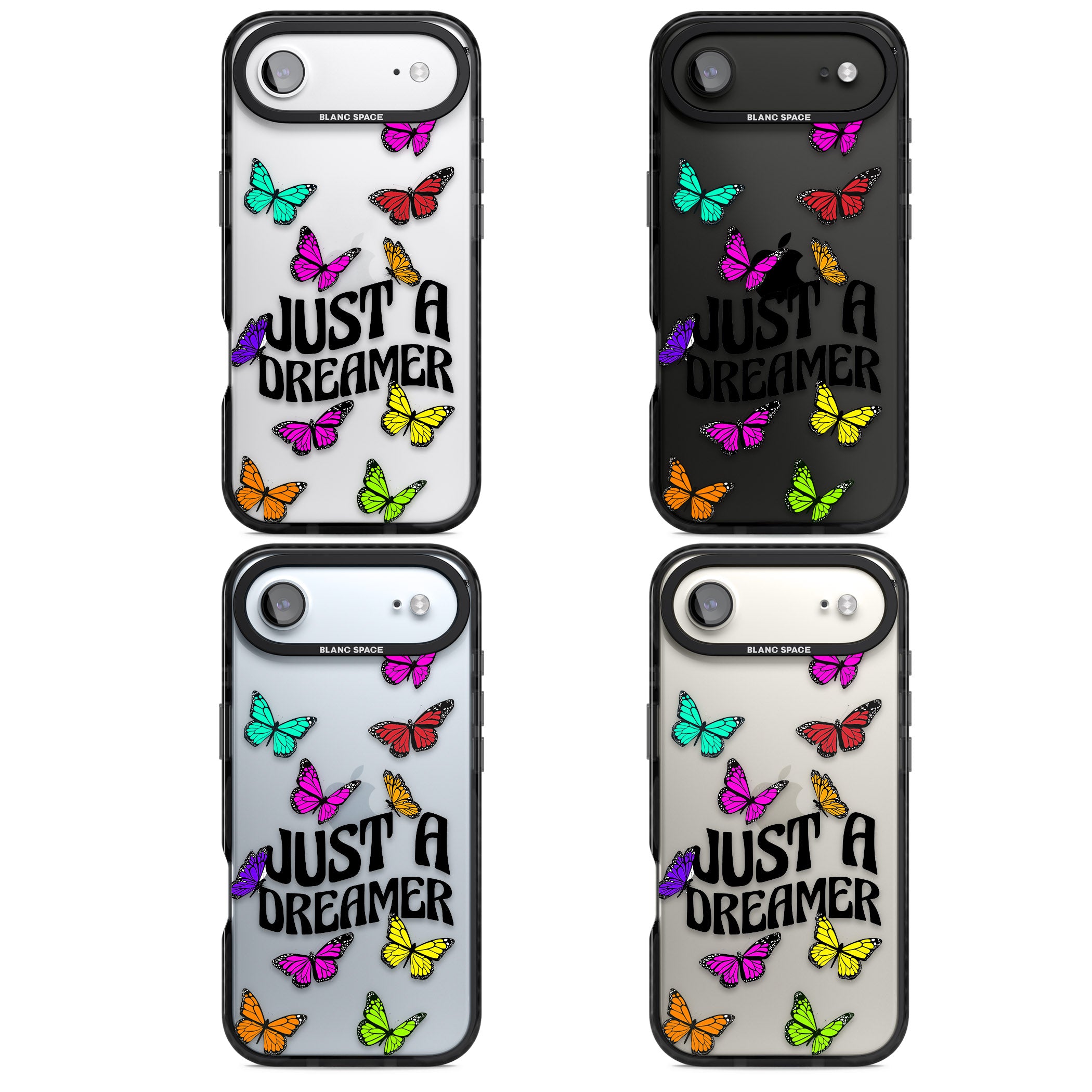 Just A Dreamer Butterfly iPhone 17 Air Impact Black Phone Case APT Impact Protection