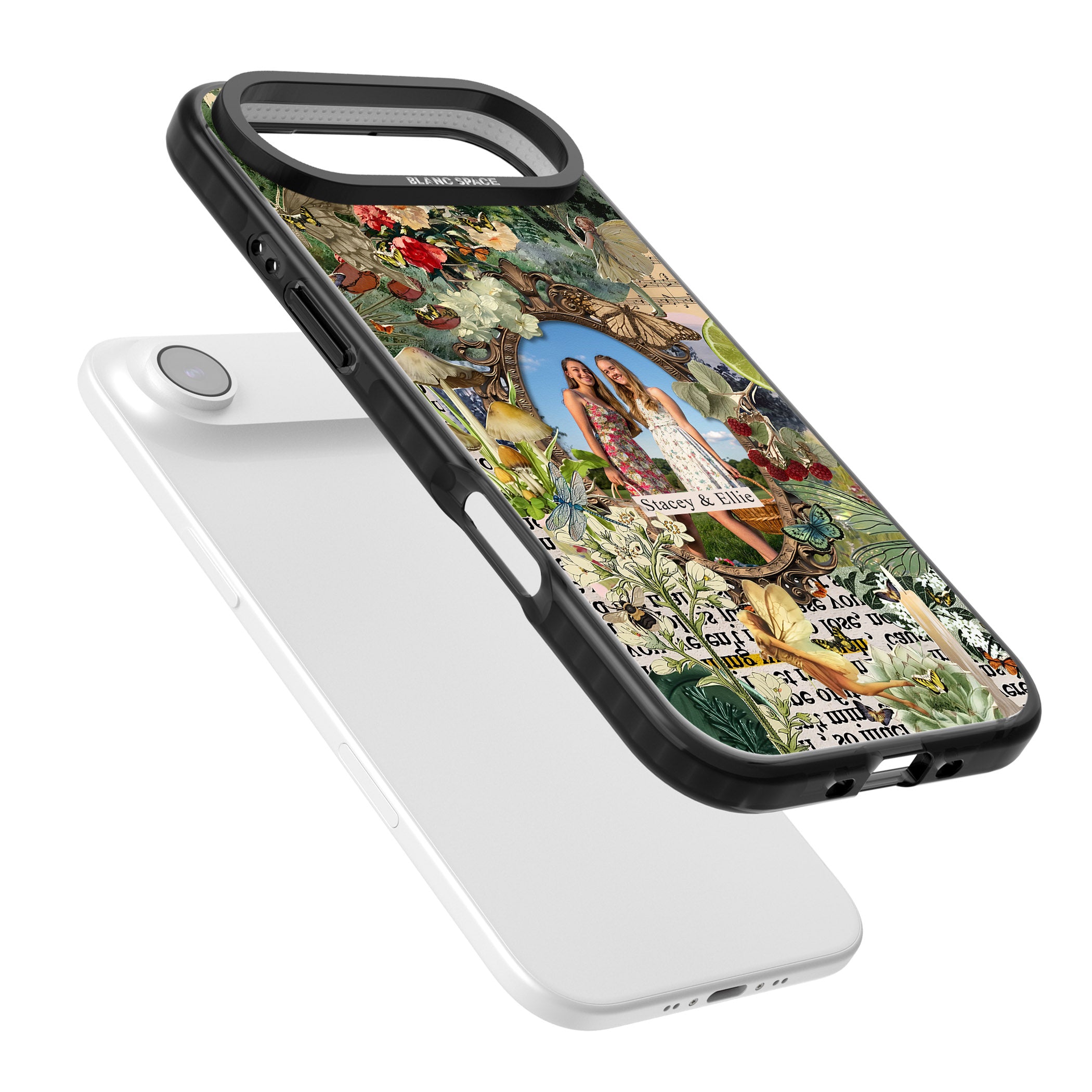 Personalised Cottage Garden Frame iPhone 17 Air Impact Black Phone Case Colours