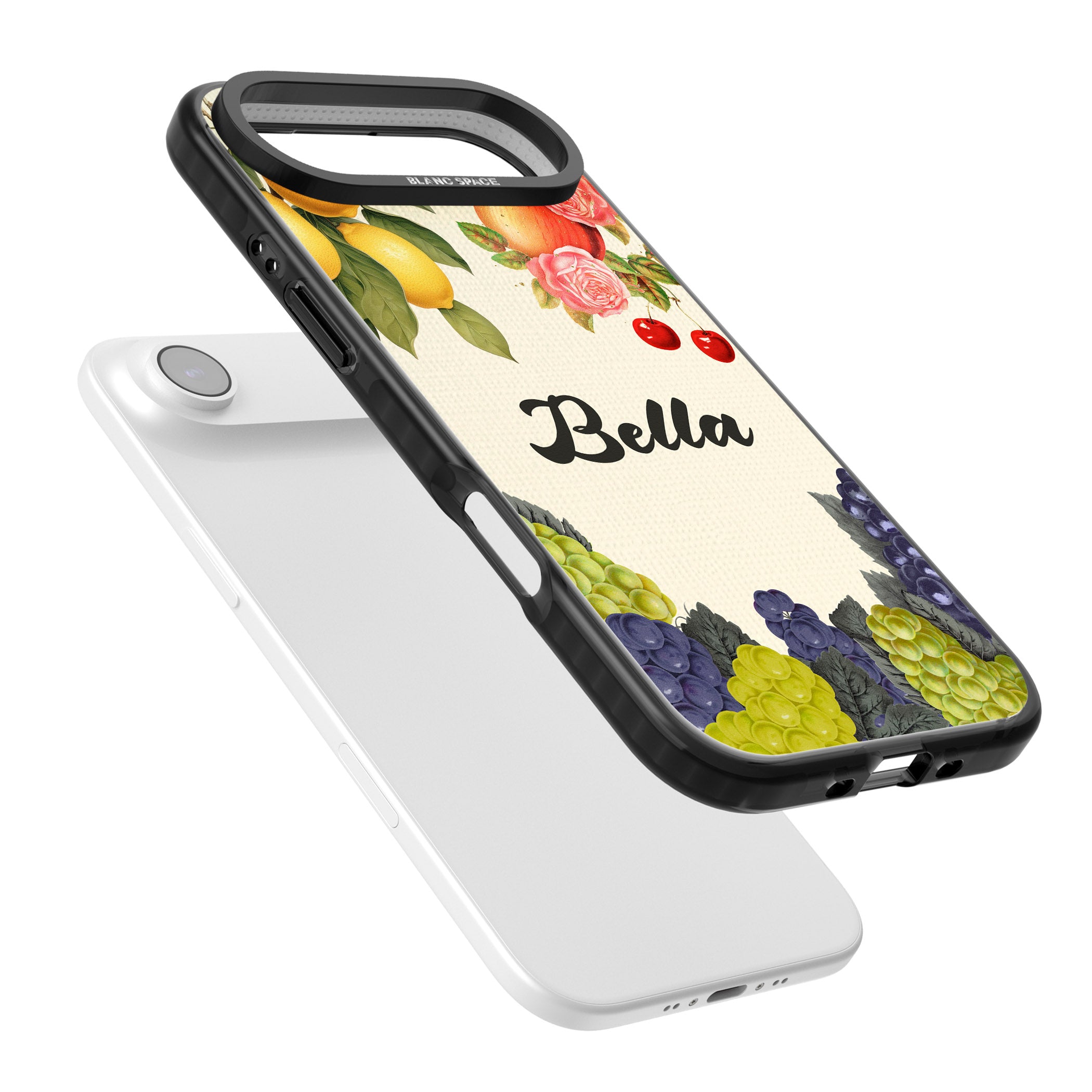Personalised Vintage Fruits iPhone 17 Air Impact Black Phone Case Colours