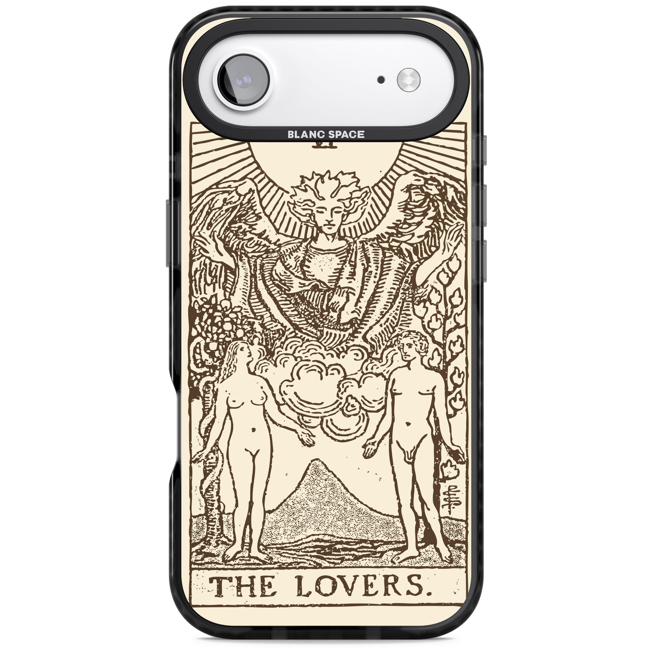 Personalised The Lovers Tarot Card (Cream) iPhone 17 Air Impact Black Phone Case