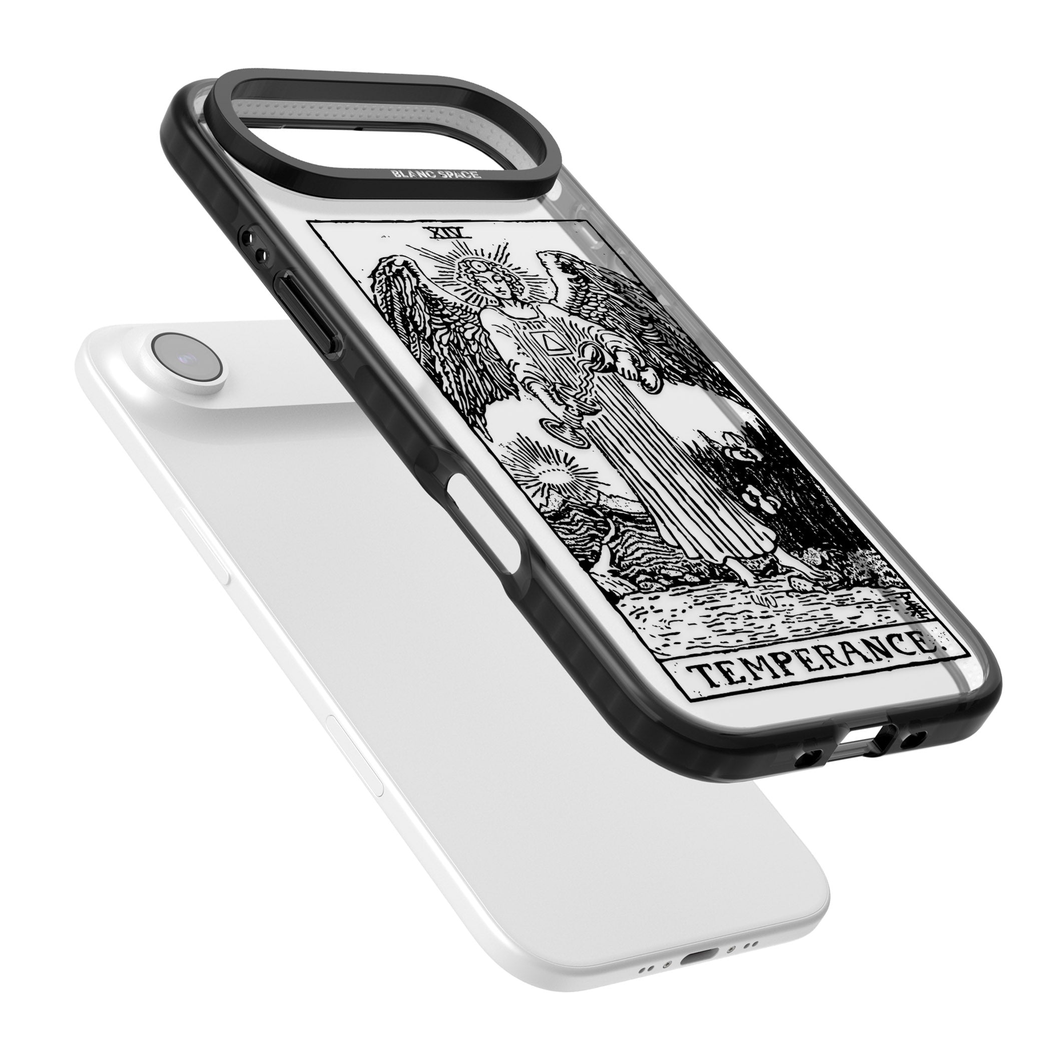 Personalised Temperance Tarot Card (Clear) iPhone 17 Air Impact Black Phone Case Colours
