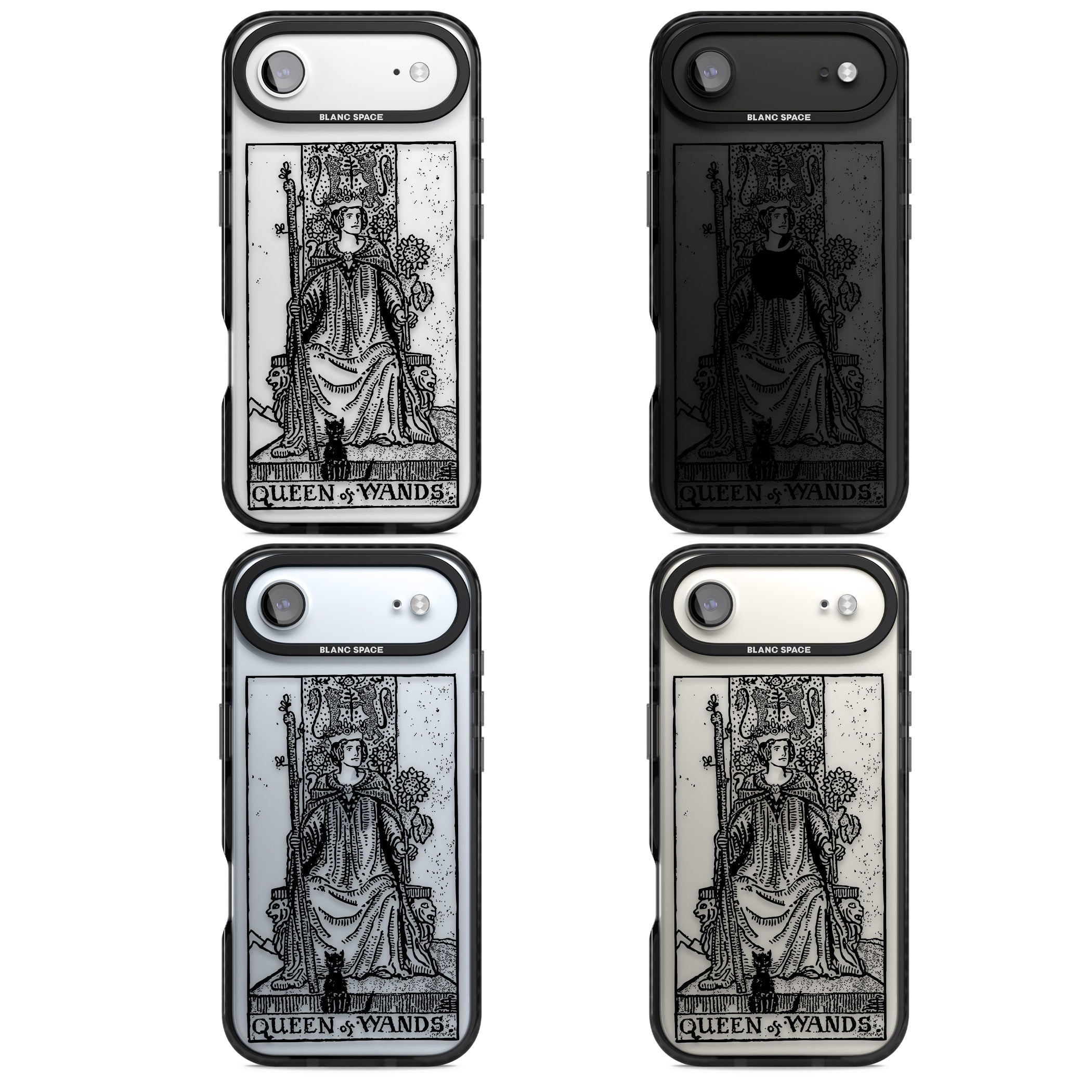 Personalised Queen Of Wands Tarot Card (Clear) iPhone 17 Air Impact Black Phone Case APT Impact Protection