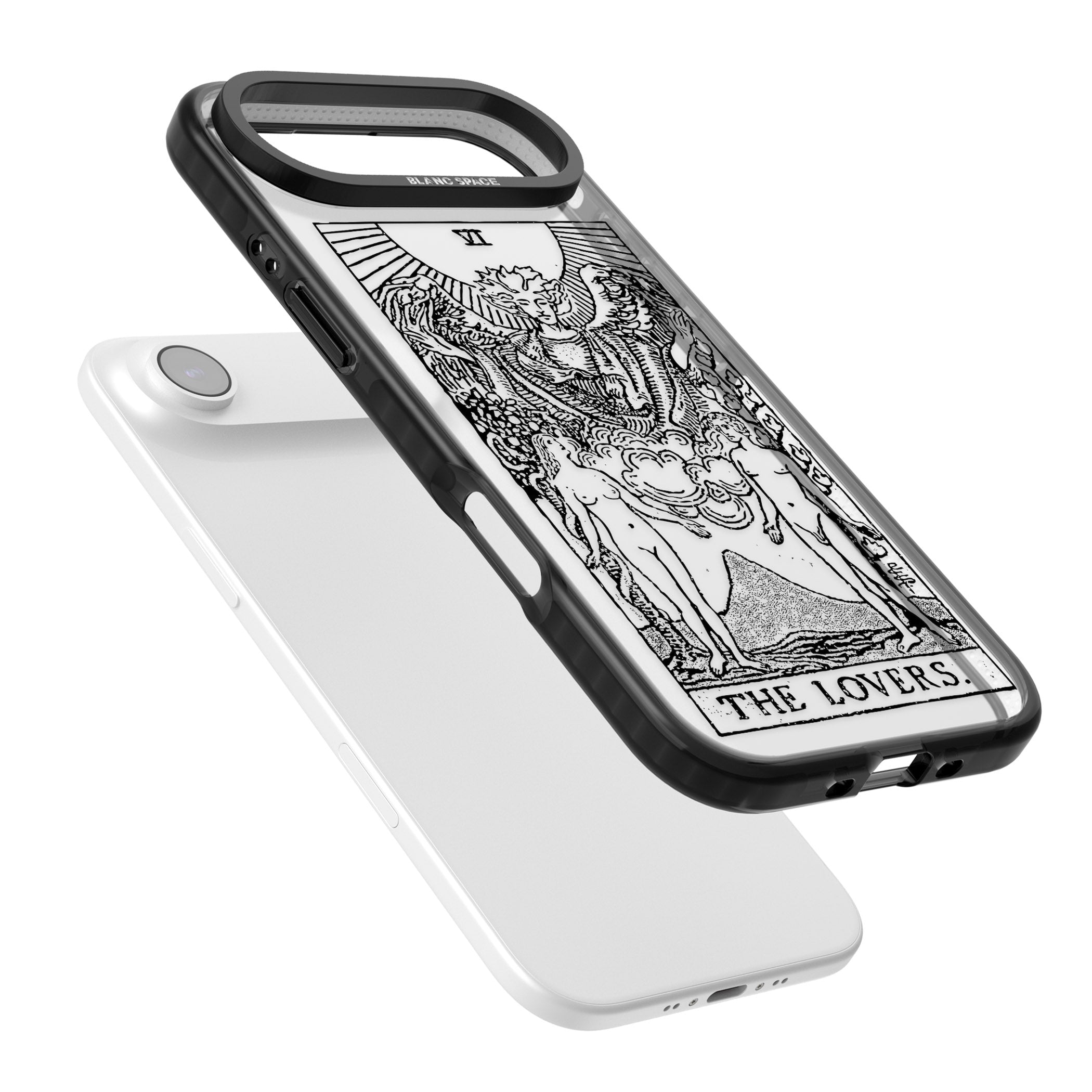 Personalised The Lovers Tarot Card (Clear) iPhone 17 Air Impact Black Phone Case Colours