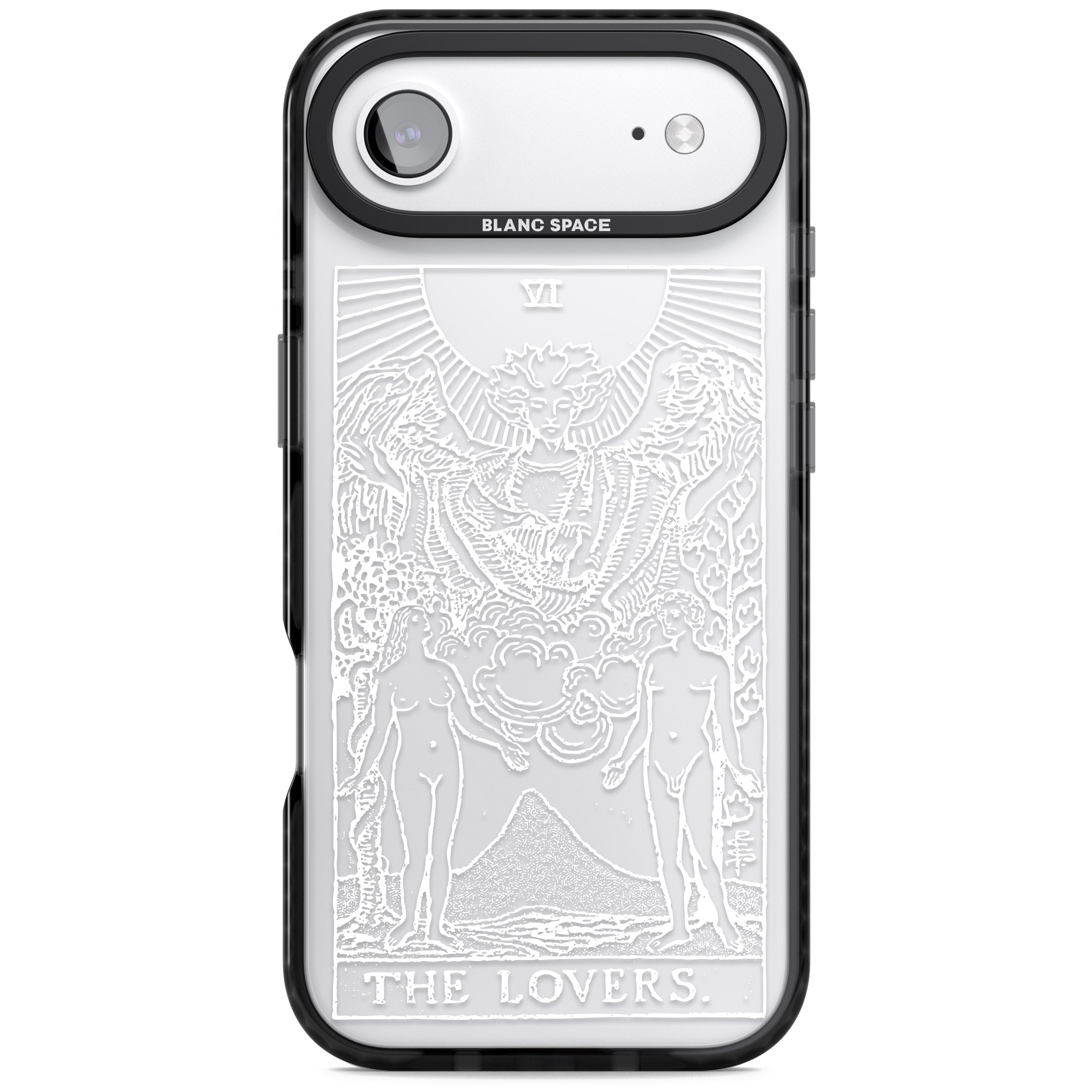 Personalised The Lovers Tarot Card (White) iPhone 17 Air Impact Black Phone Case