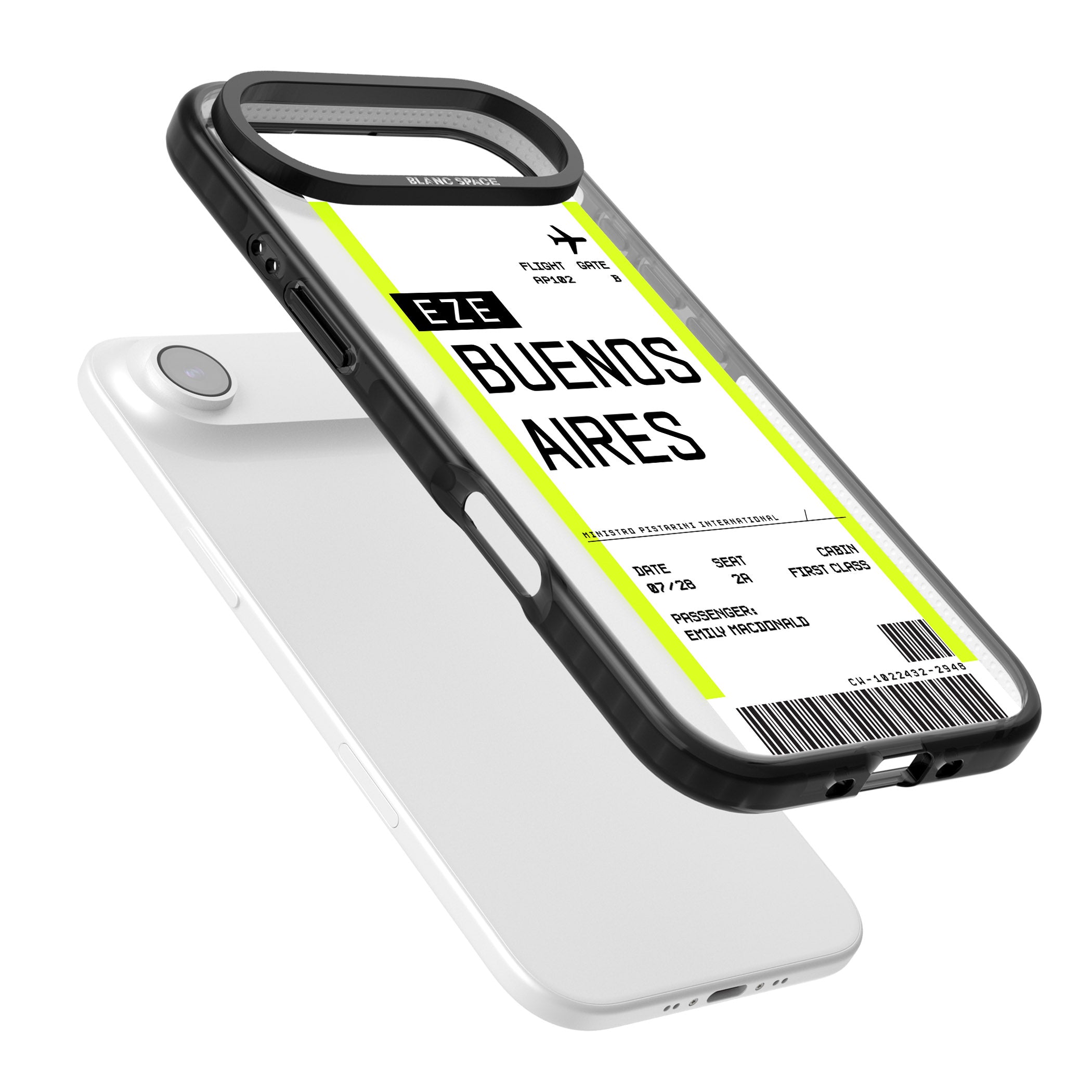 Personalised Buenos Aires Boarding Pass iPhone 17 Air Impact Black Phone Case Colours