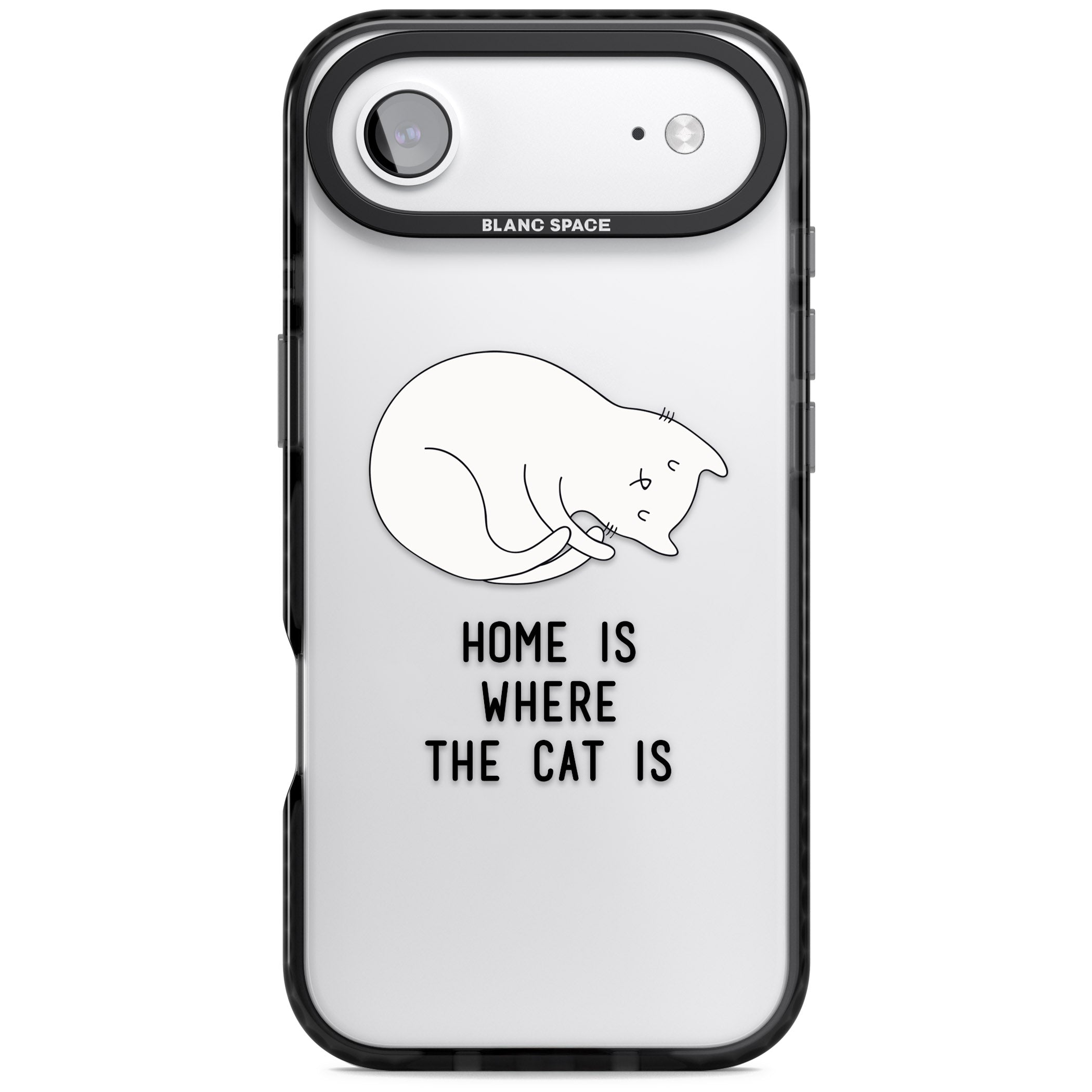 Home Is Where The Cat Is iPhone 17 Air Impact Black Phone Case