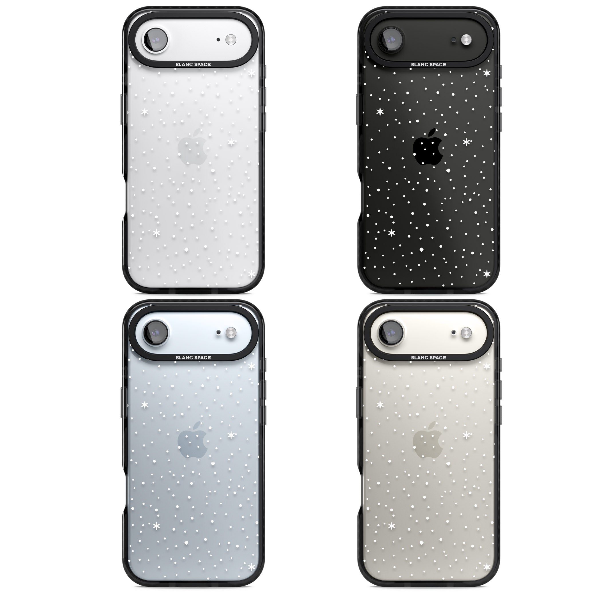 Celestial Starry Sky (White) iPhone 17 Air Impact Black Phone Case APT Impact Protection