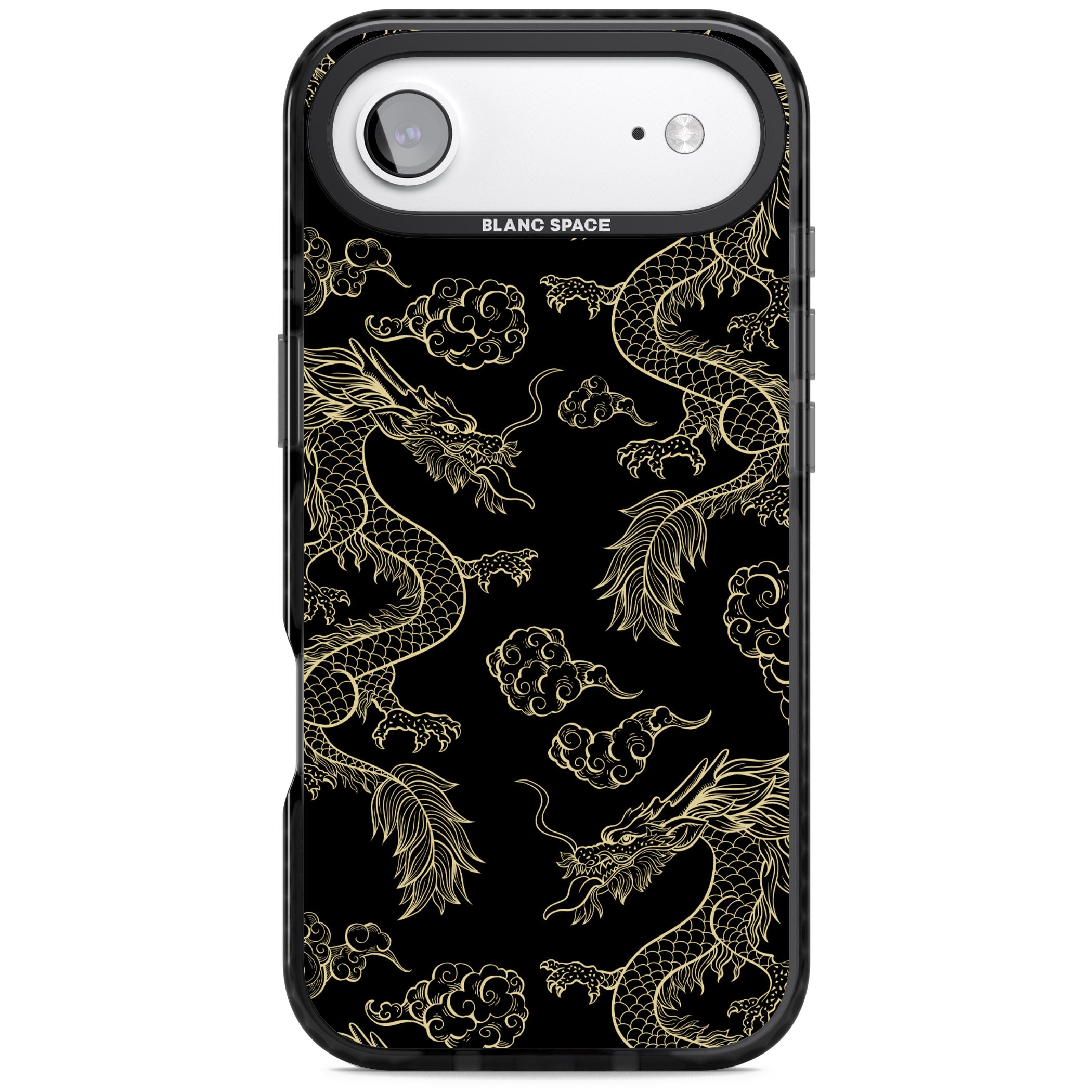 Black And Gold Dragon Pattern iPhone 17 Air Impact Black Phone Case