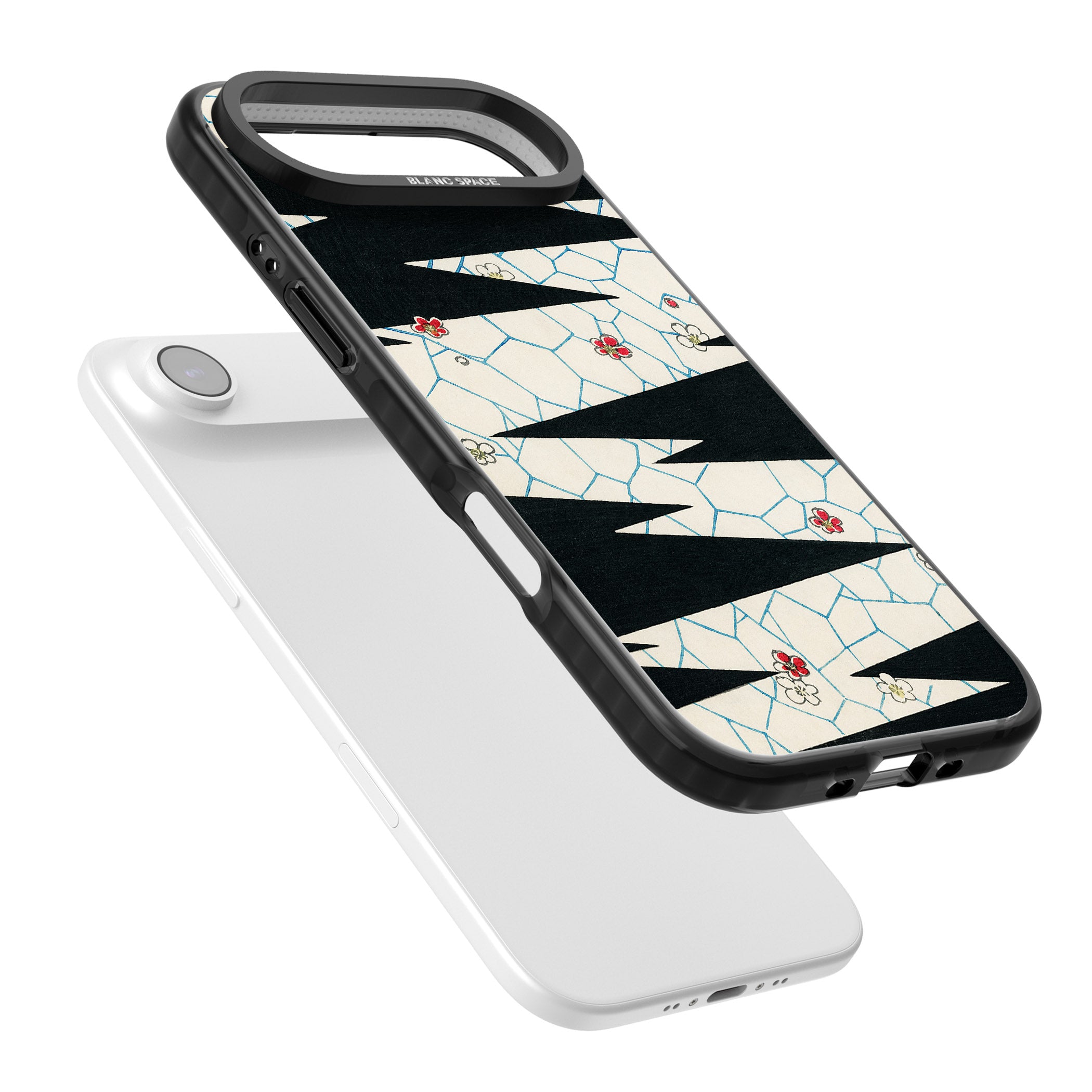 Japanese Flowers By Bijutsu Sekai iPhone 17 Air Impact Black Phone Case Colours