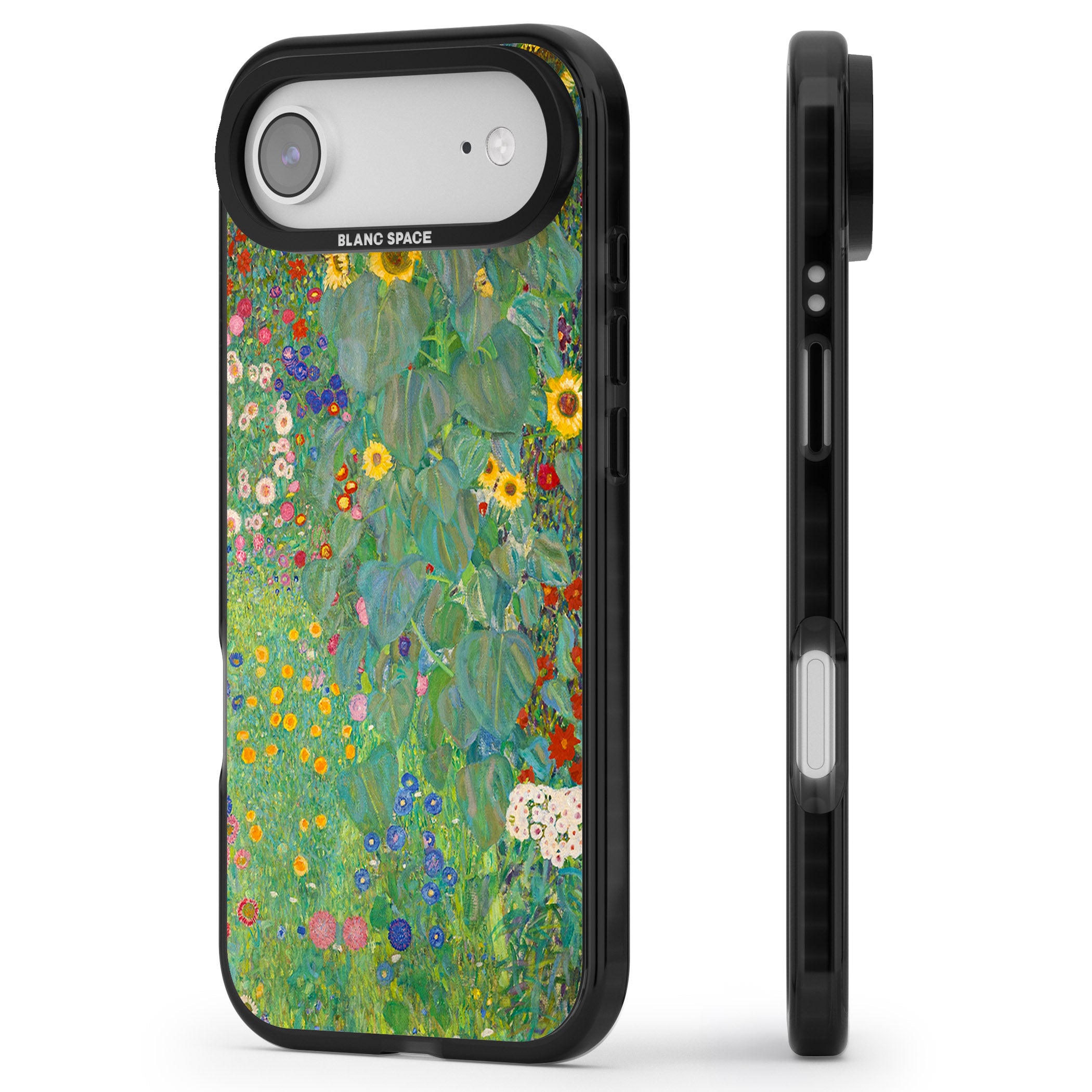 Farm Garden With Sunflowers iPhone 17 Air Impact Black Phone Case Side Profile