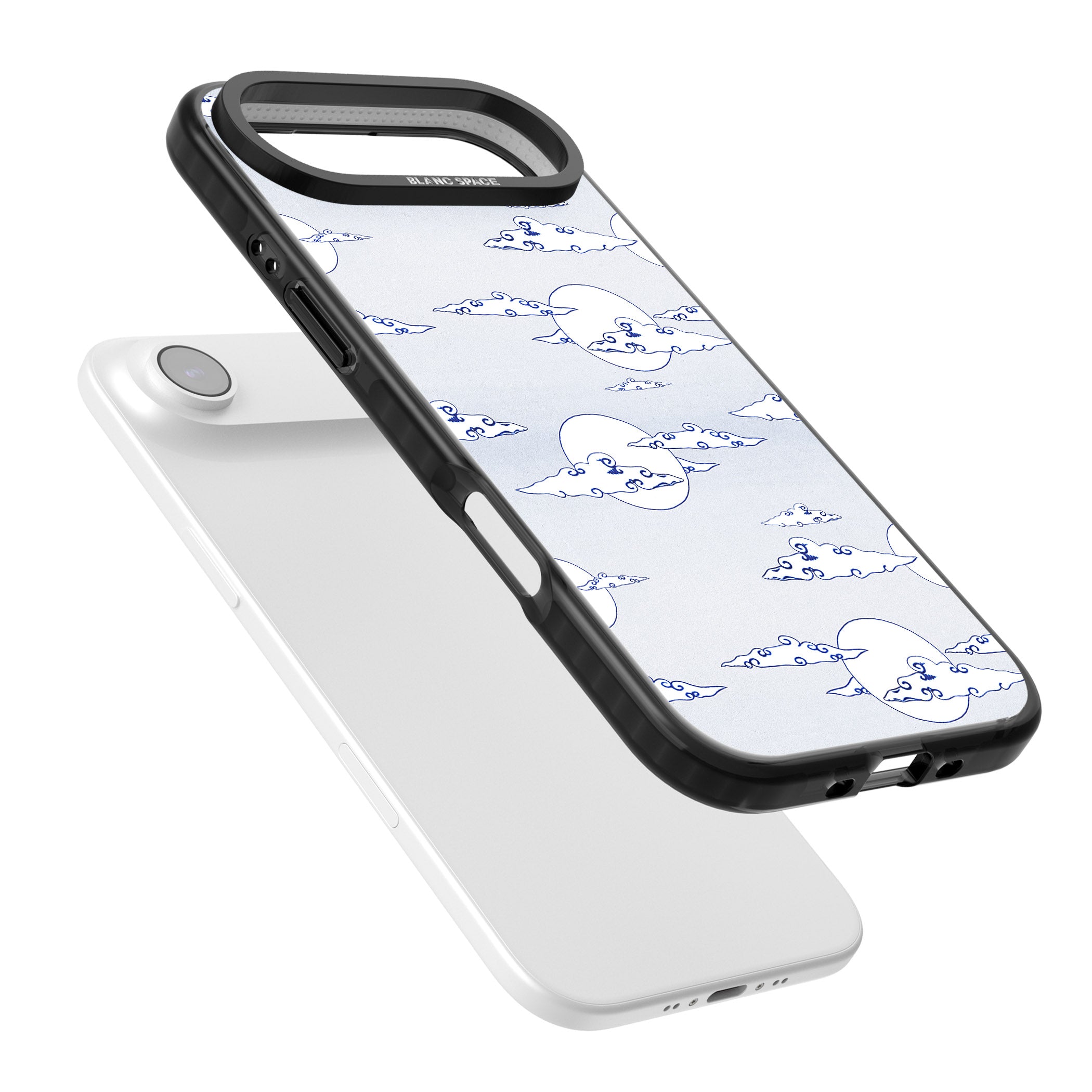 Moon & Clouds iPhone 17 Air Impact Black Phone Case Colours