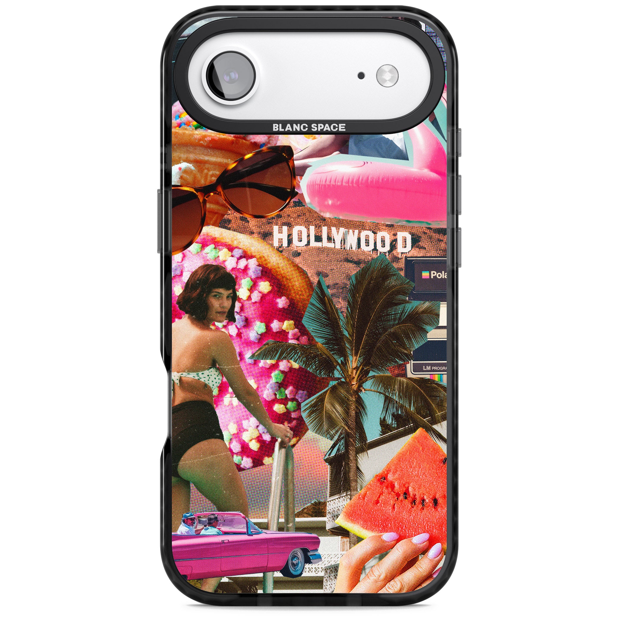 Hollywood Retro Collage iPhone 17 Air Impact Black Phone Case