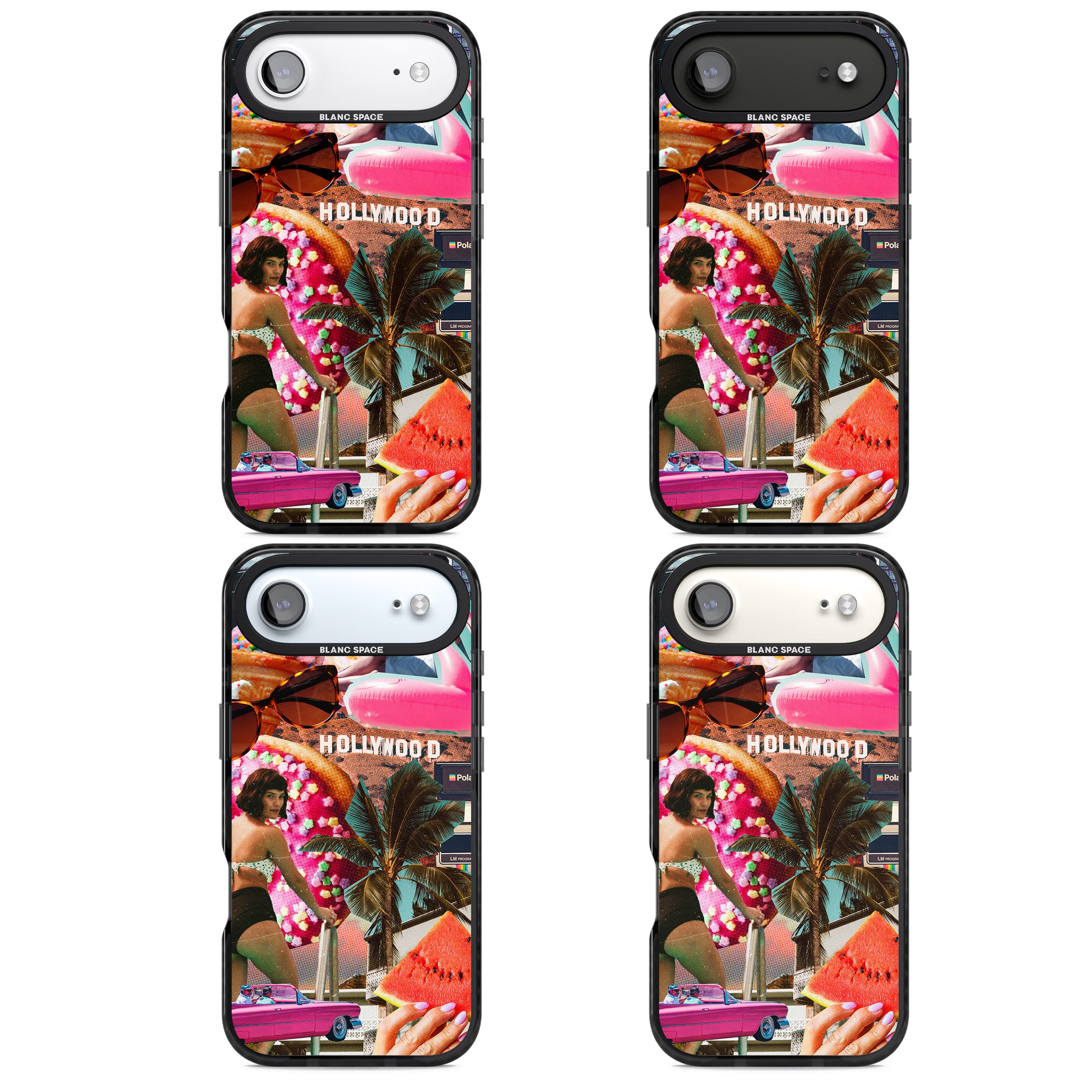 Hollywood Retro Collage iPhone 17 Air Impact Black Phone Case APT Impact Protection