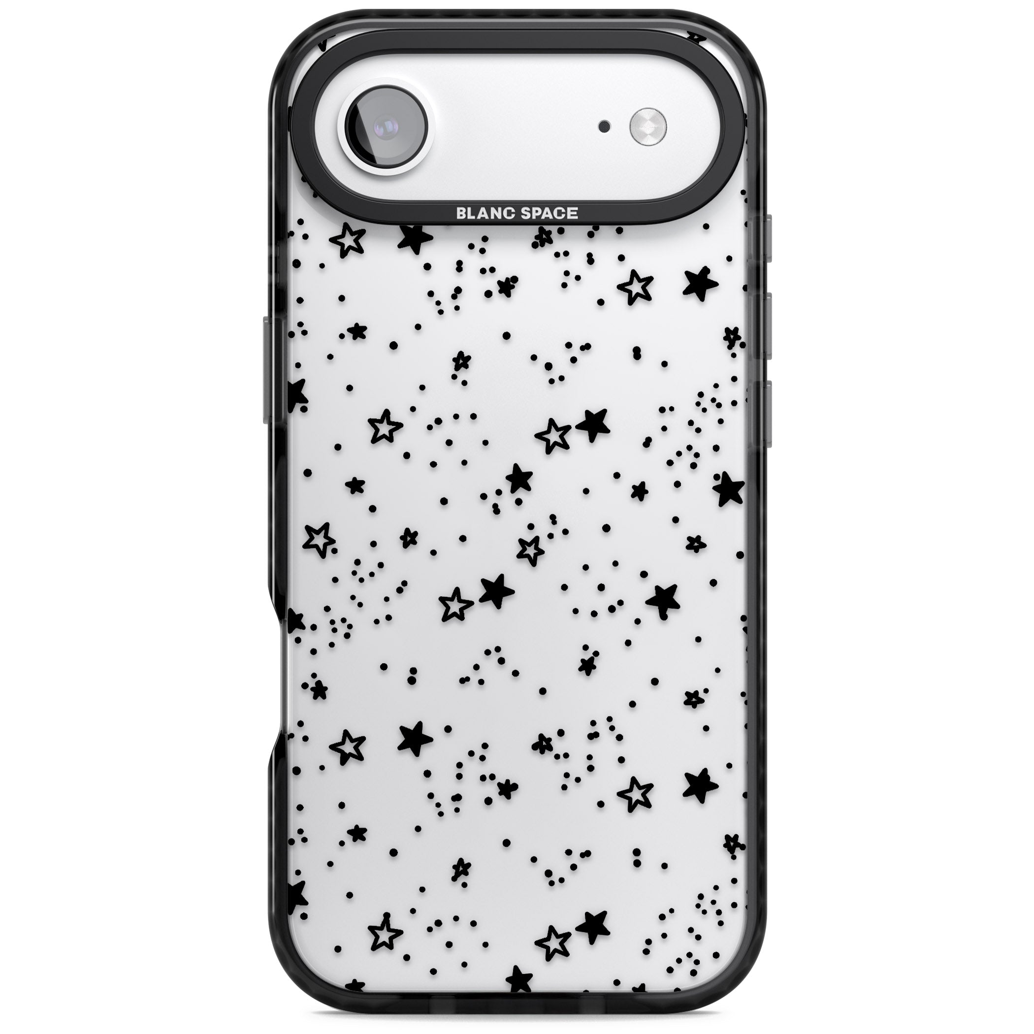 Black Star Speckle iPhone 17 Air Impact Black Phone Case