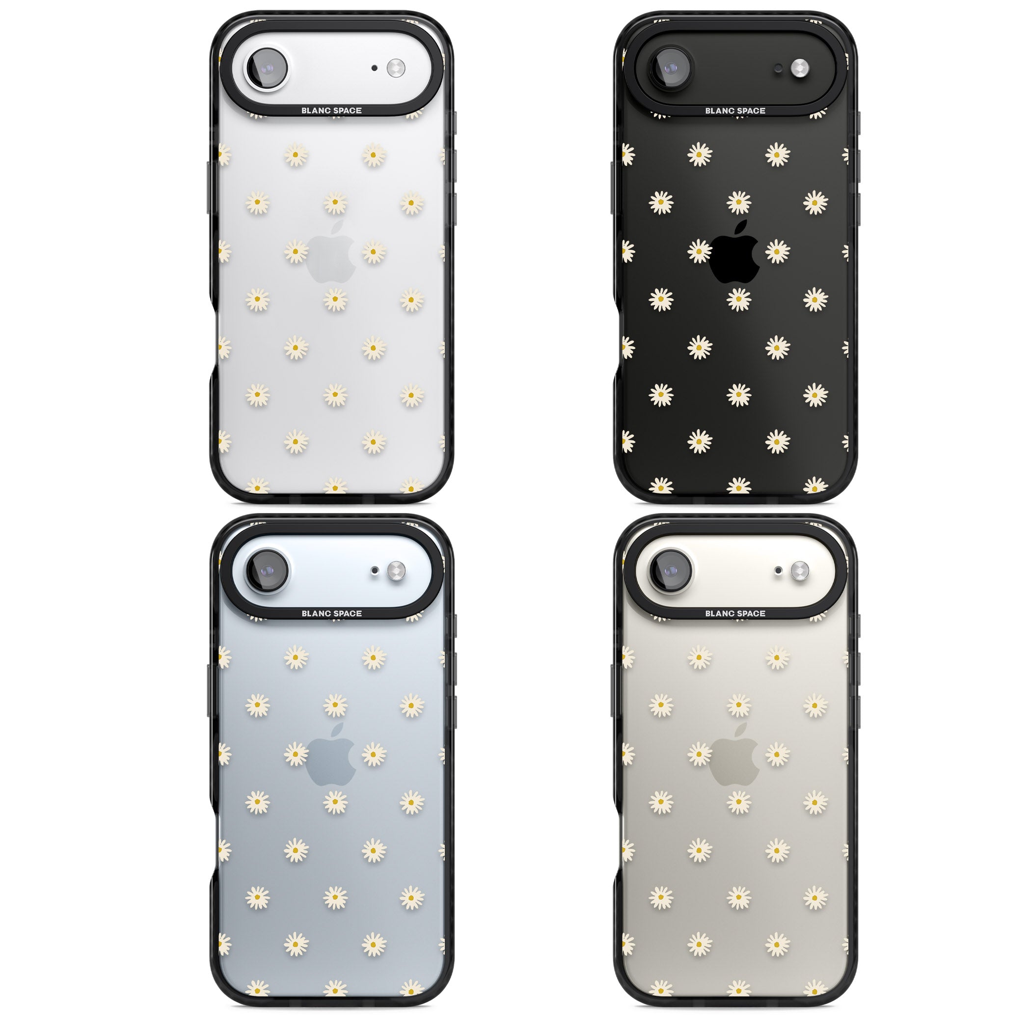 Daisy Pop Floral iPhone 17 Air Impact Black Phone Case APT Impact Protection