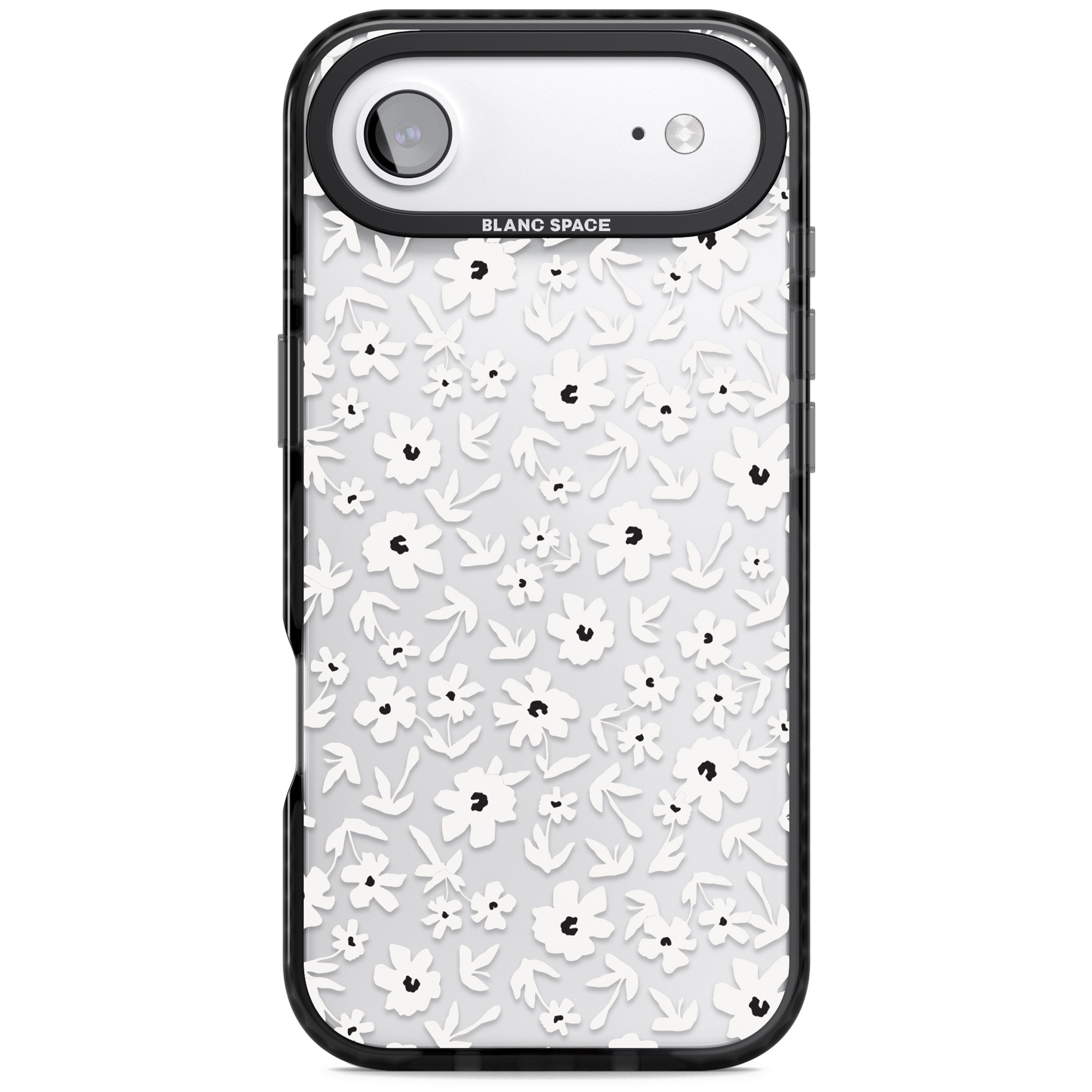 Monochrome Floral iPhone 17 Air Impact Black Phone Case