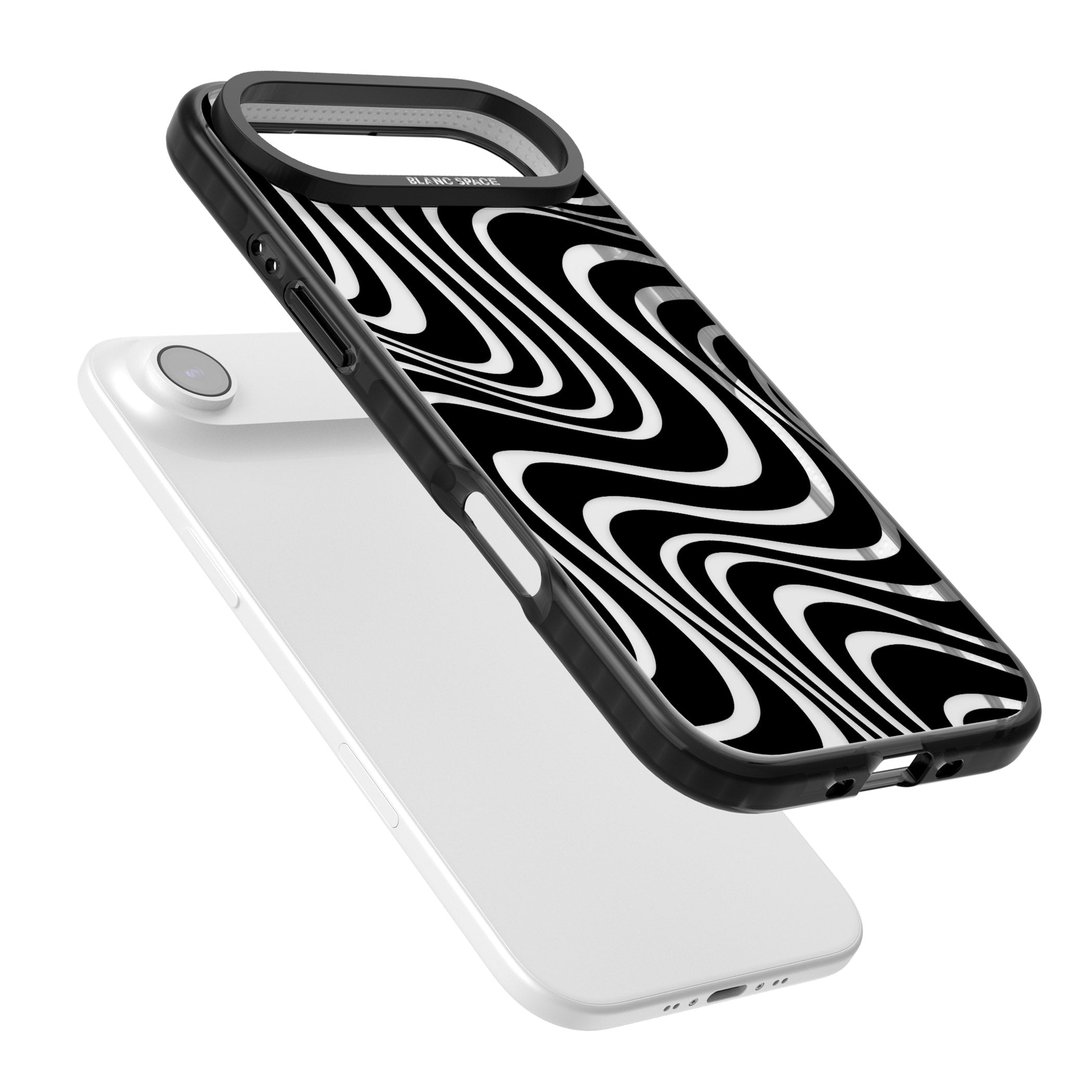Abstract Waves iPhone 17 Air Impact Black Phone Case Colours