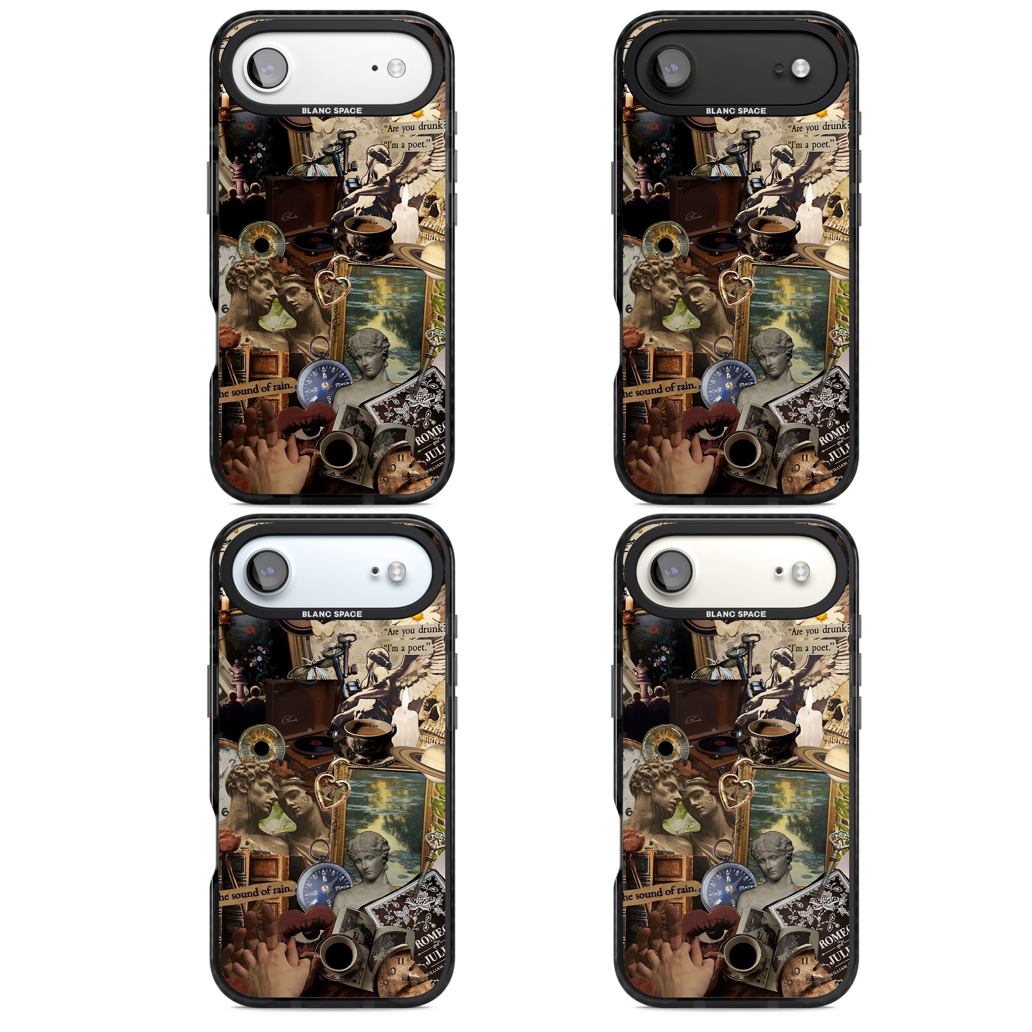 Vintage Academia Collage iPhone 17 Air Impact Black Phone Case APT Impact Protection