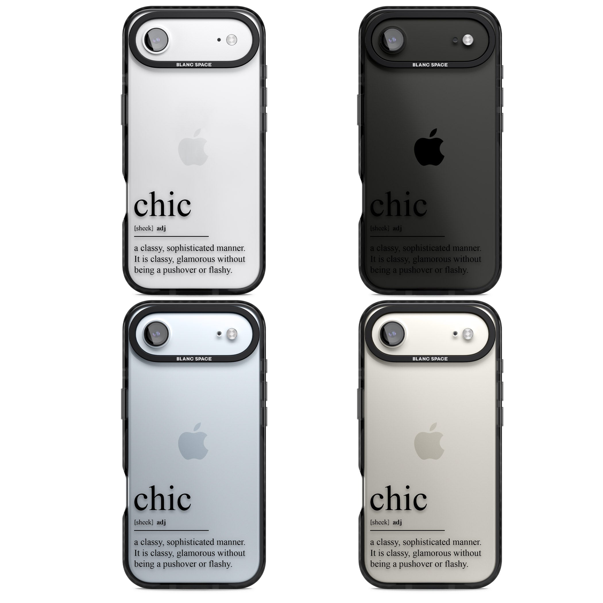 Chic iPhone 17 Air Impact Black Phone Case APT Impact Protection
