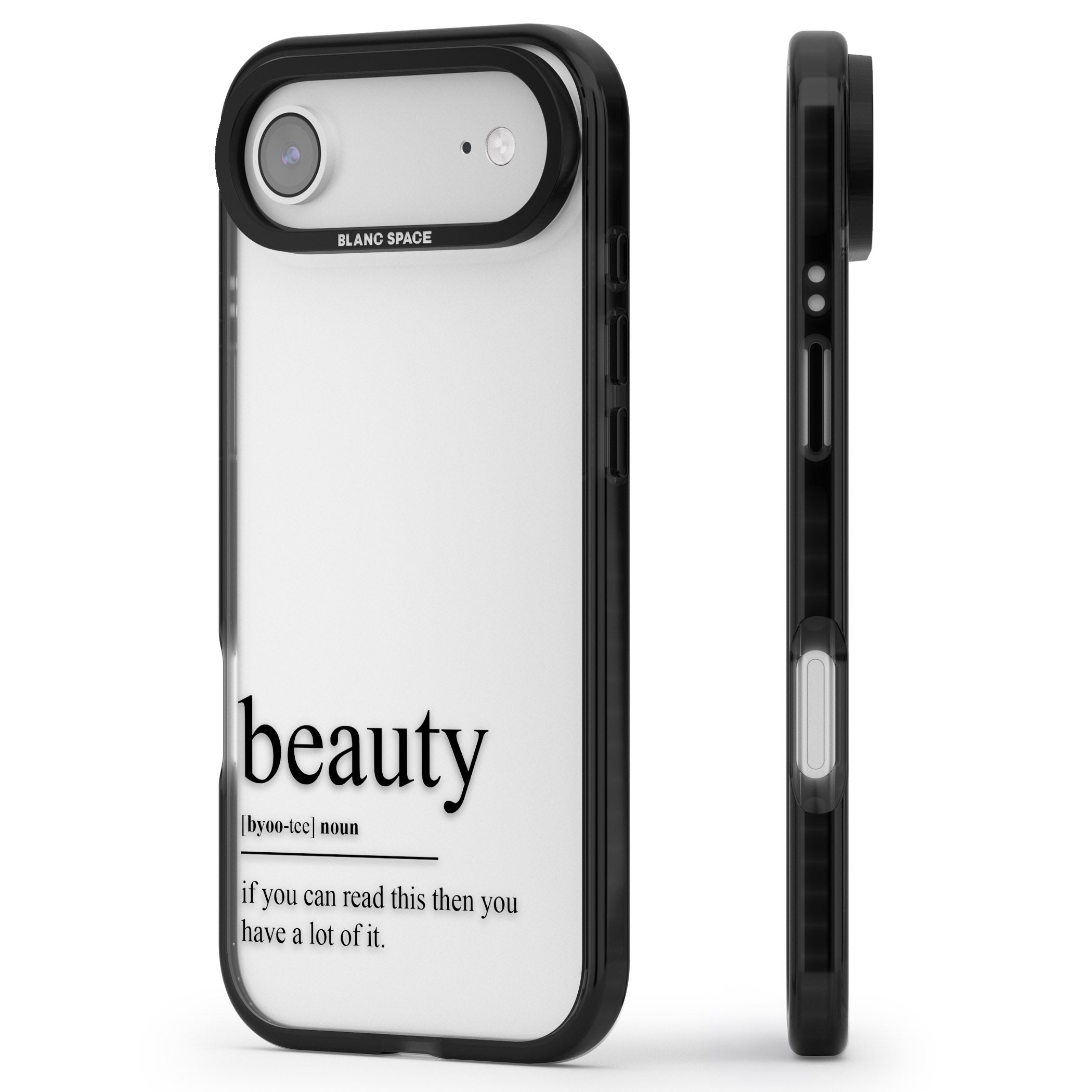 Beauty iPhone 17 Air Impact Black Phone Case Side Profile