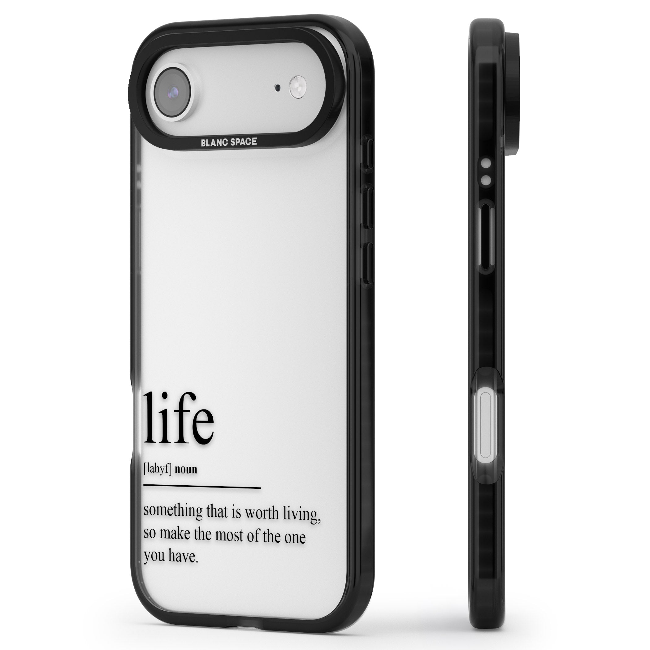 Life iPhone 17 Air Impact Black Phone Case Side Profile
